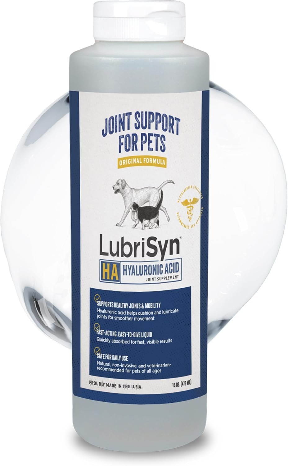LubriSyn HA Hyaluronic Acid Hip & Joint Supplement for Dogs & Cats, 16 oz