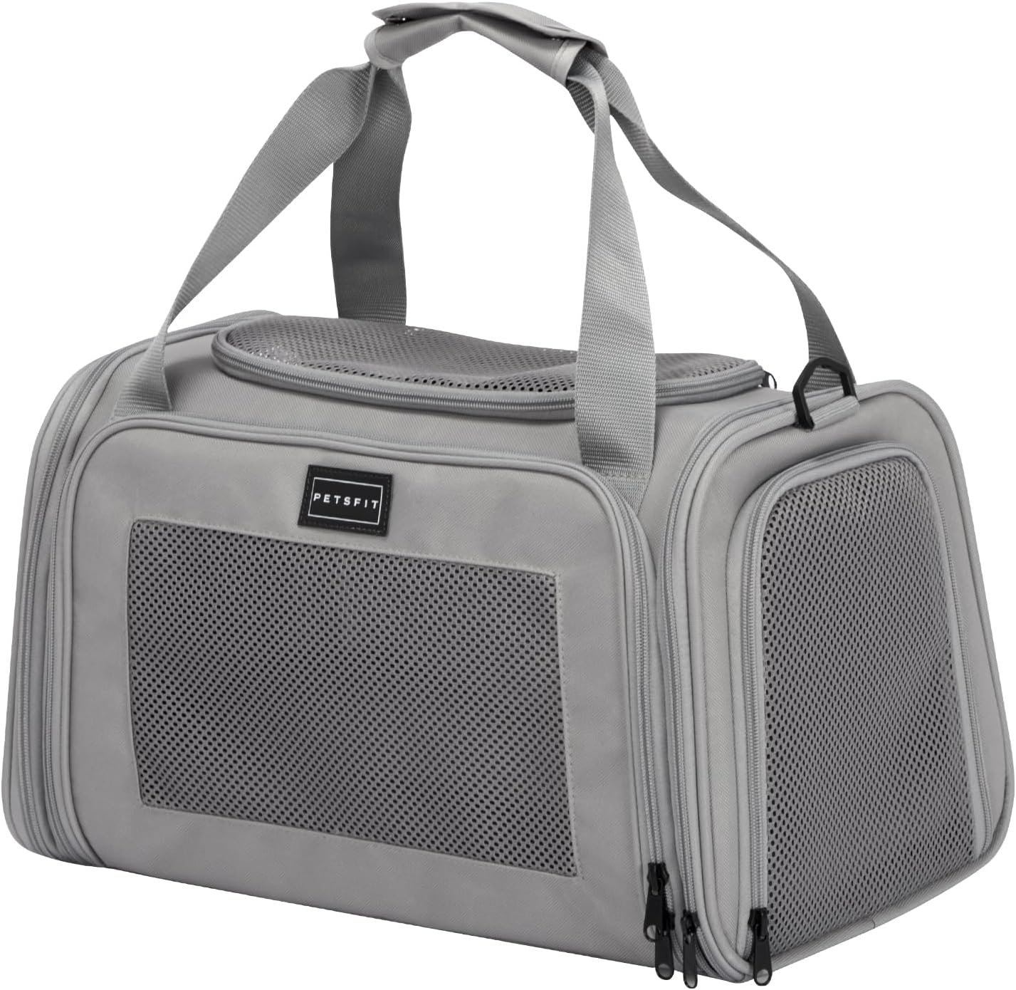 PETSFIT Cat Carrier, Grey, Small and Medium Cats Under 12 Lbs