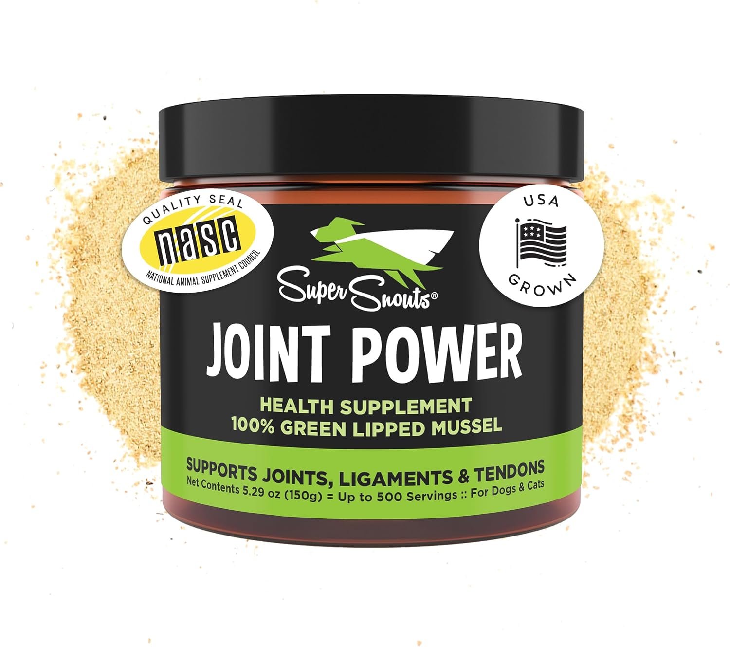 Super Snouts Joint Power Supplement Powder for Dogs & Cats, 5.29 oz Jar