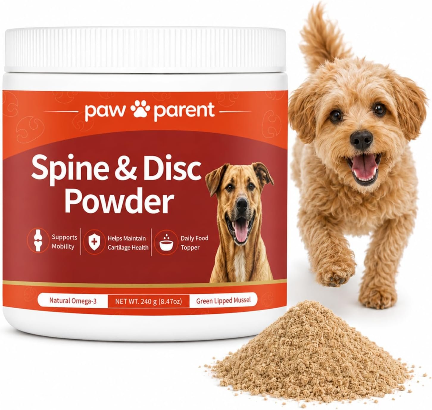 Green Lipped Mussel, Macho S Secret Powder for Dog Wellness Support Powder, Paw Parent Powder Supplement Multivitamin，1pcs