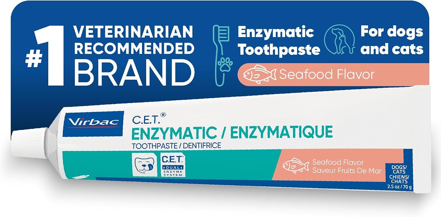C.E.T. Enzymatic Toothpaste for Dogs and Cats, Seafood, 2.5oz