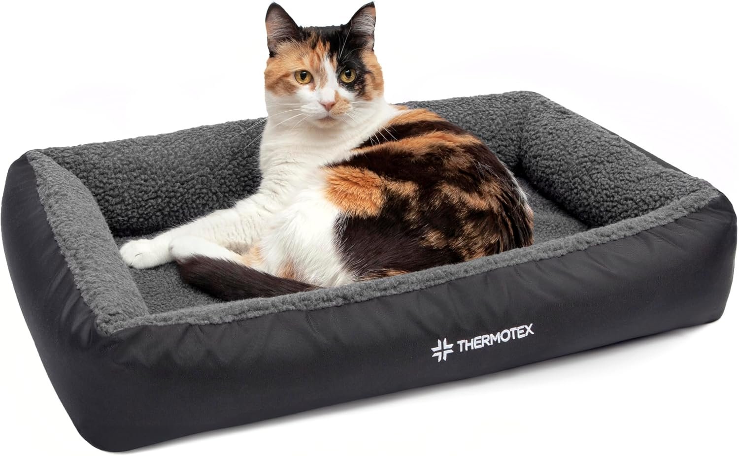 Thermotex Far Infrared Heated Pet Bed – Heated Cat & Dog Bed for Pain Relief & Arthritis – Therapeutic Heat Pad for Elderly Pet Support & Relaxation – Machine Washable