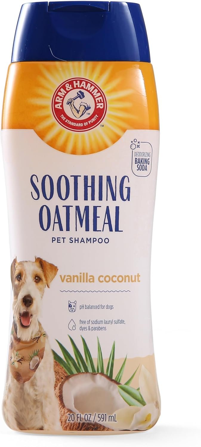 Arm & Hammer Soothing Oatmeal Dog Shampoo, Vanilla Coconut Scent, 20 Fl Oz