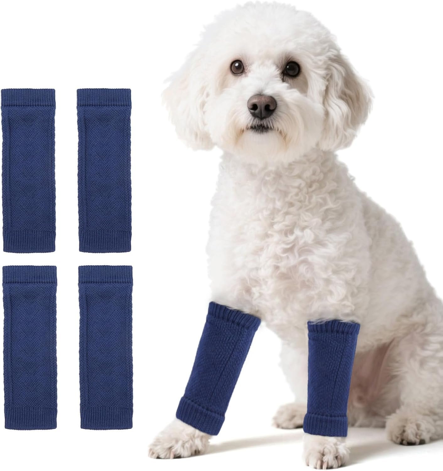 ROZKITCH 4 PCS Dog Leg Wrap to Help Reducing Licking Scratching Elbow