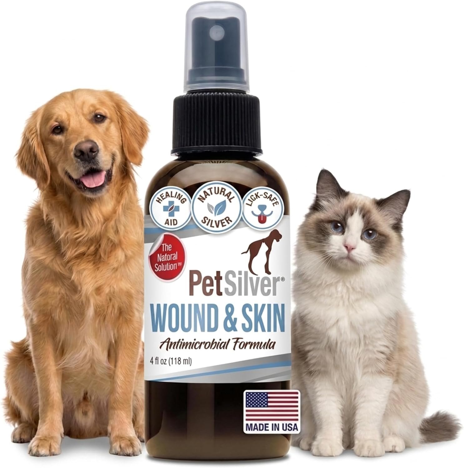 Hot Spot Treatment for Dogs, Pet Wound Spray, Silver Spray for Dogs, 4 oz.