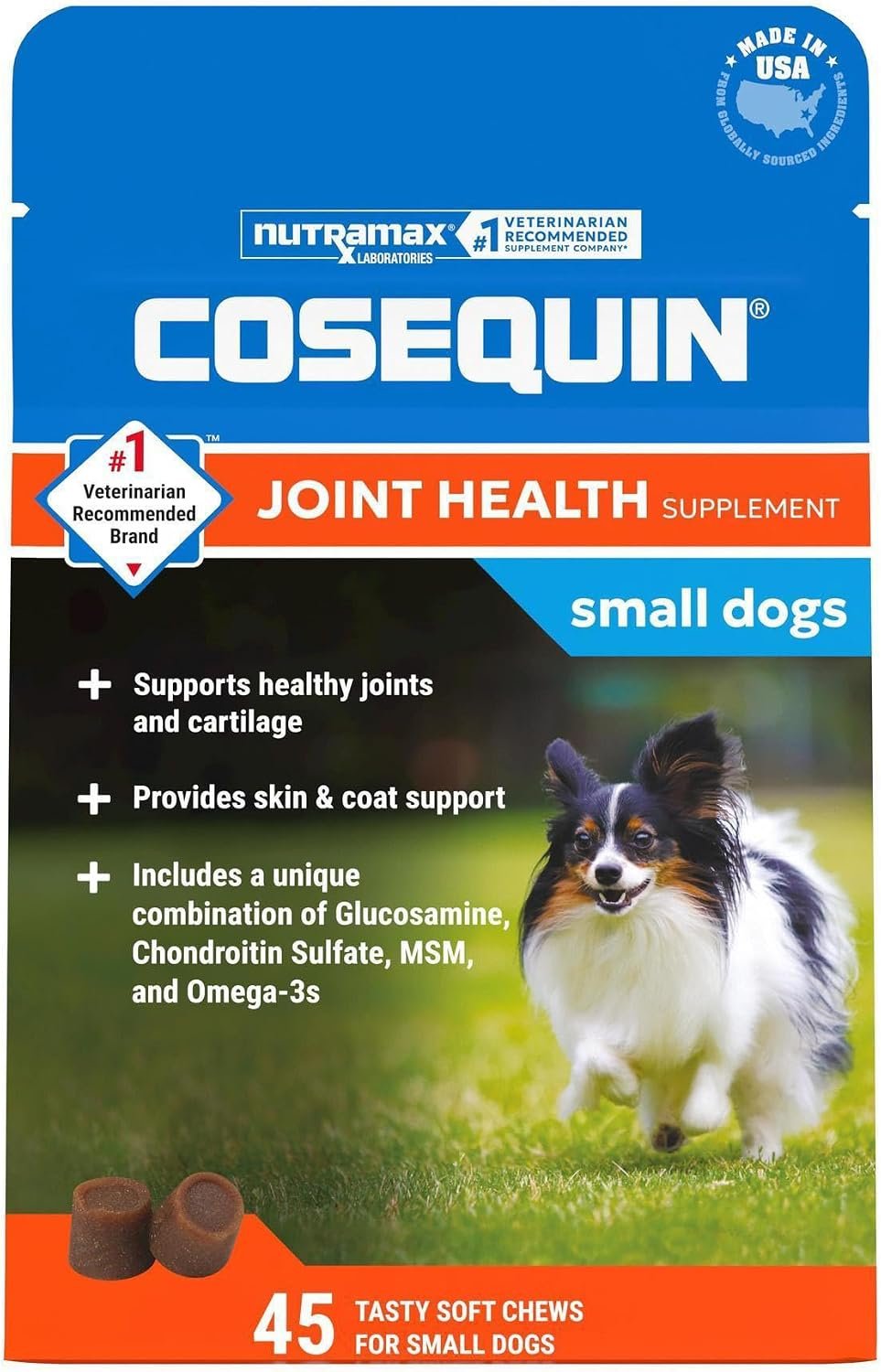Nutramax Cosequin for Small Dogs, Soft Chews, 45 Count