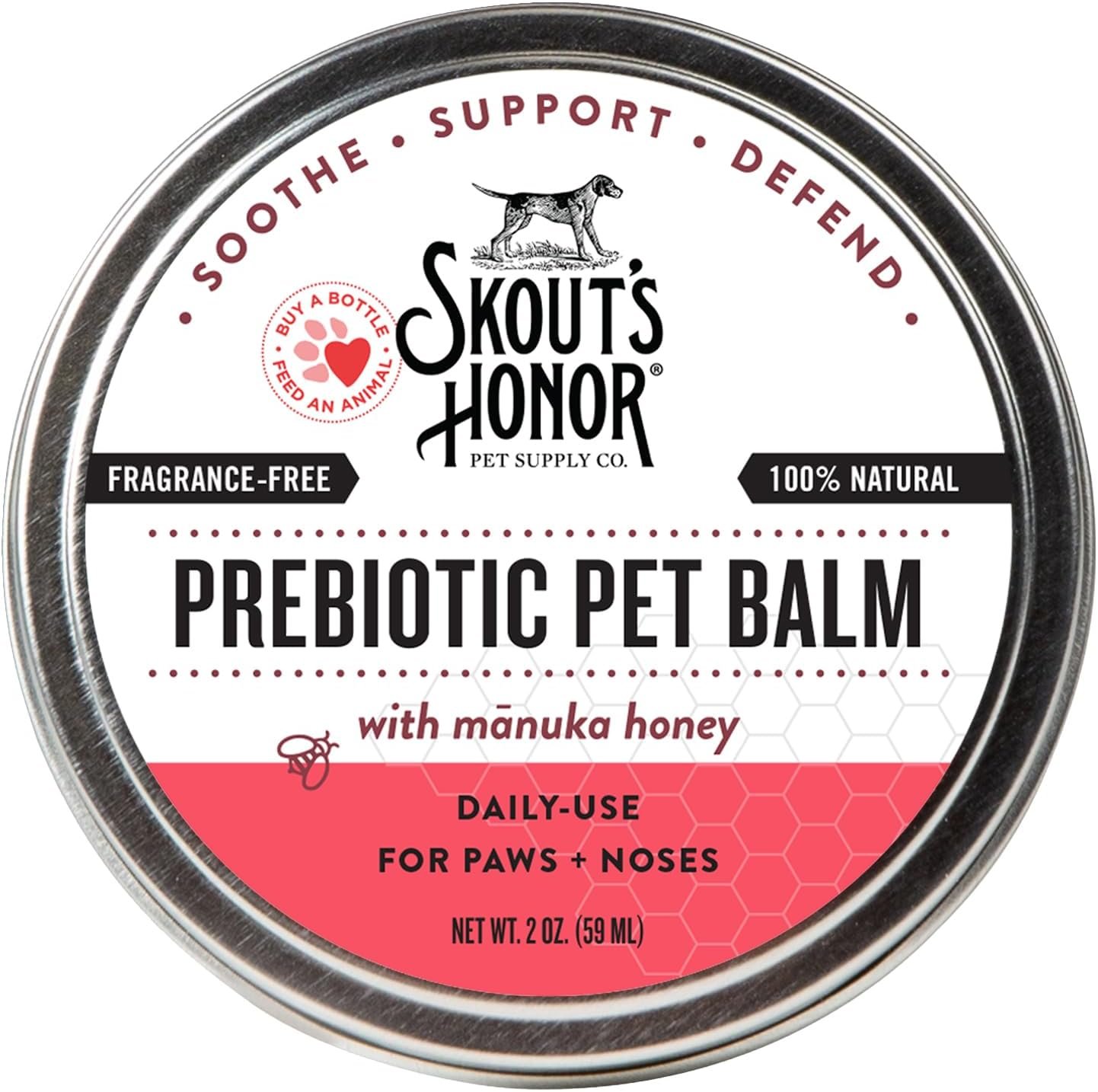 SKOUT’S HONOR Prebiotic Pet Balm for Dogs and Cats, 2 oz