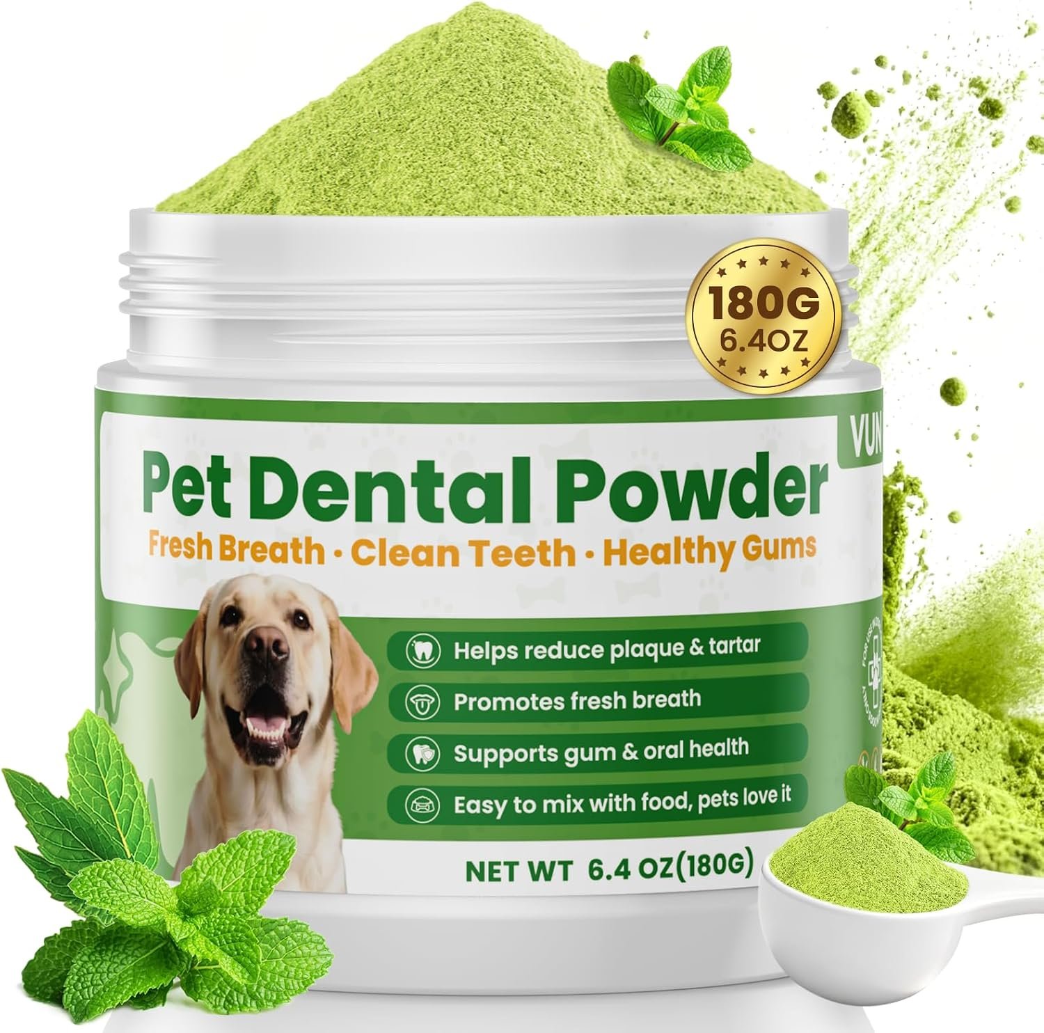 Dog Dental Powder Teeth Cleaning Powder for Pet Dog Breath Freshener