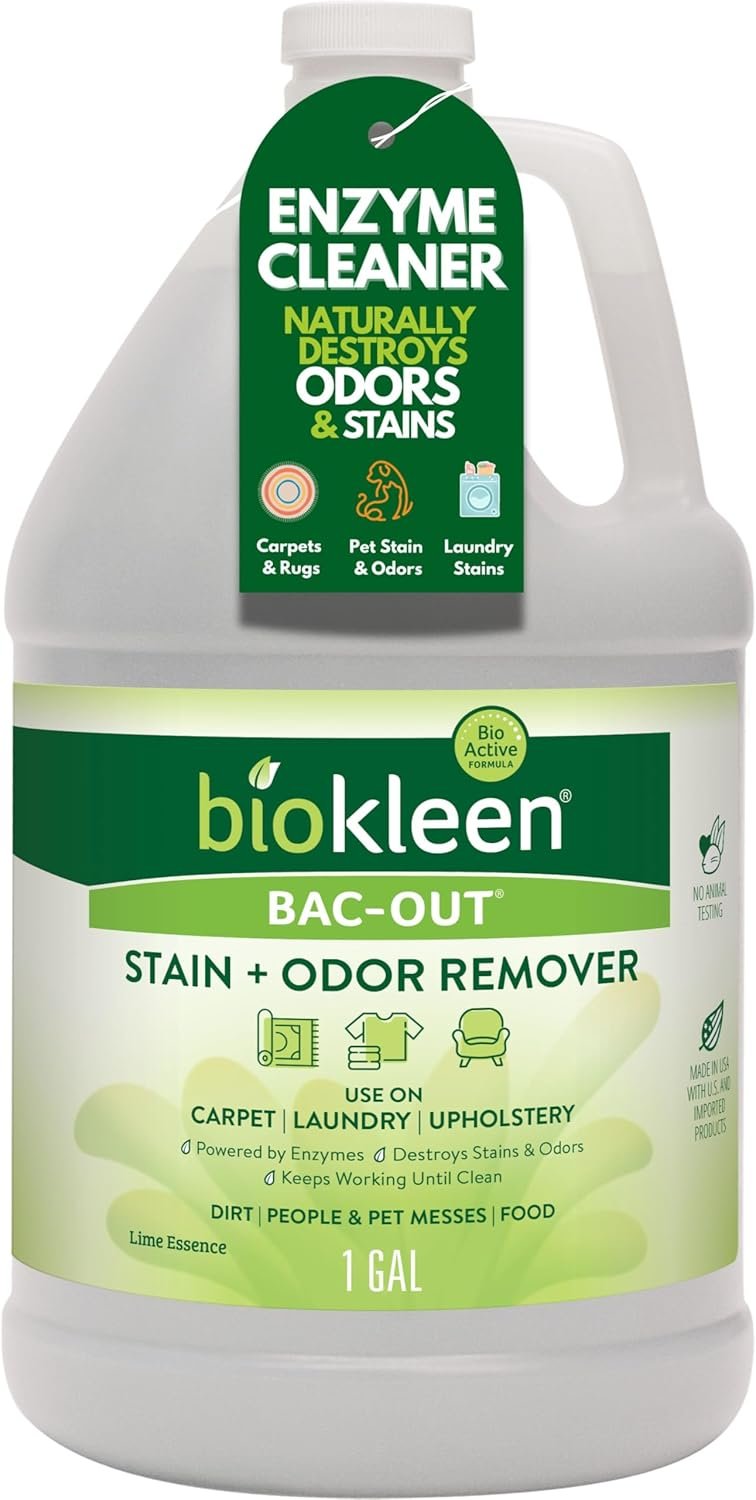 Biokleen Bac Out Enzyme Cleaner, Stain & Pet Odor Eliminator, Lime Scent