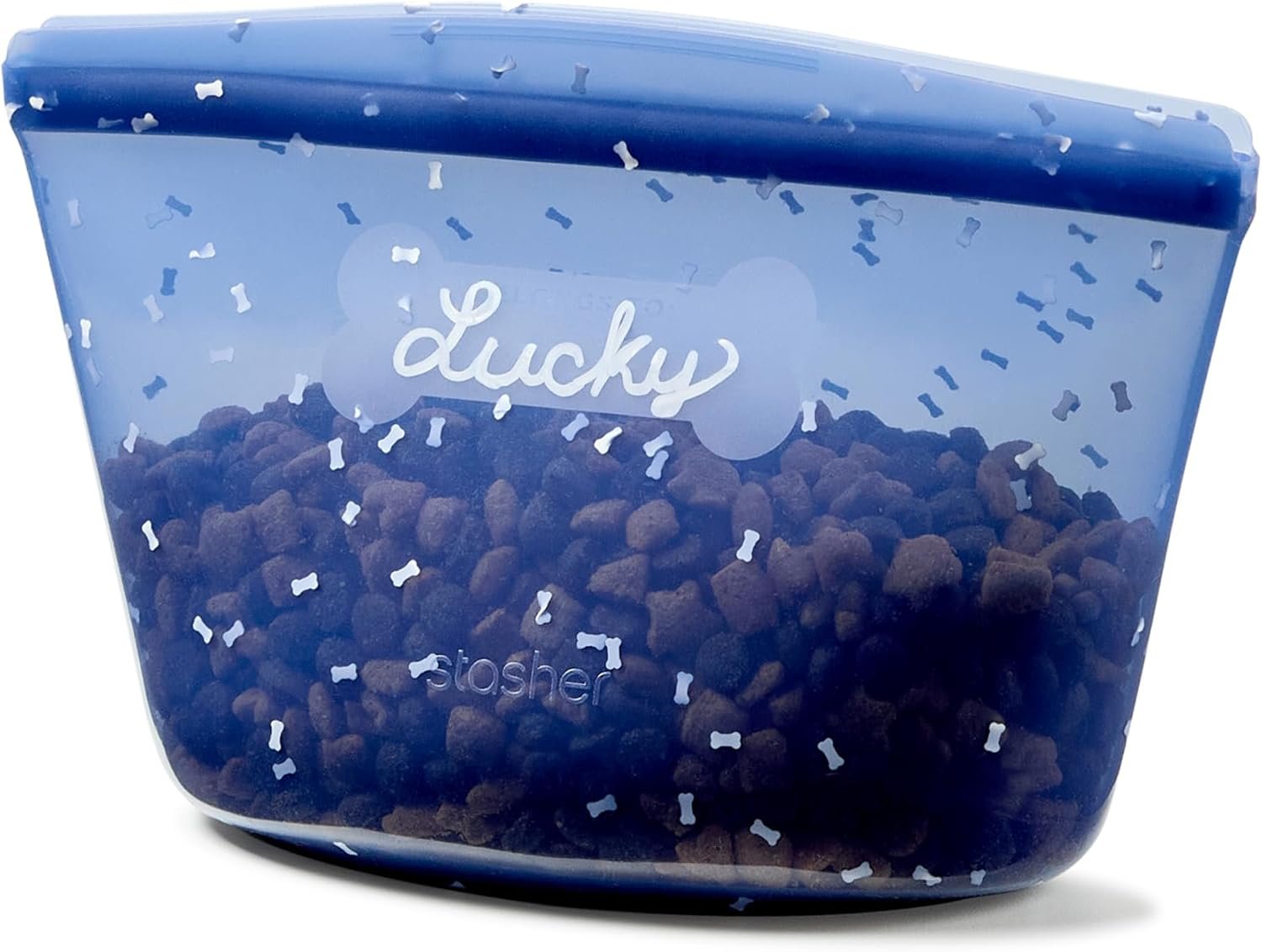 Stasher Reusable Silicone Dog Food Container and Travel Treat Bag, 4-Cup