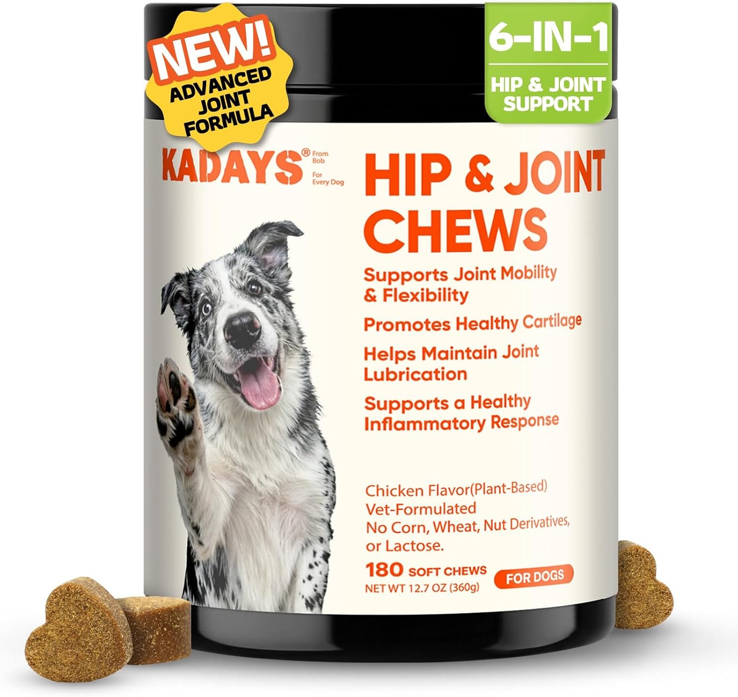 Dog Joint Supplement for Dogs 180ct, Glucosamine Chondroitin for All Dogs