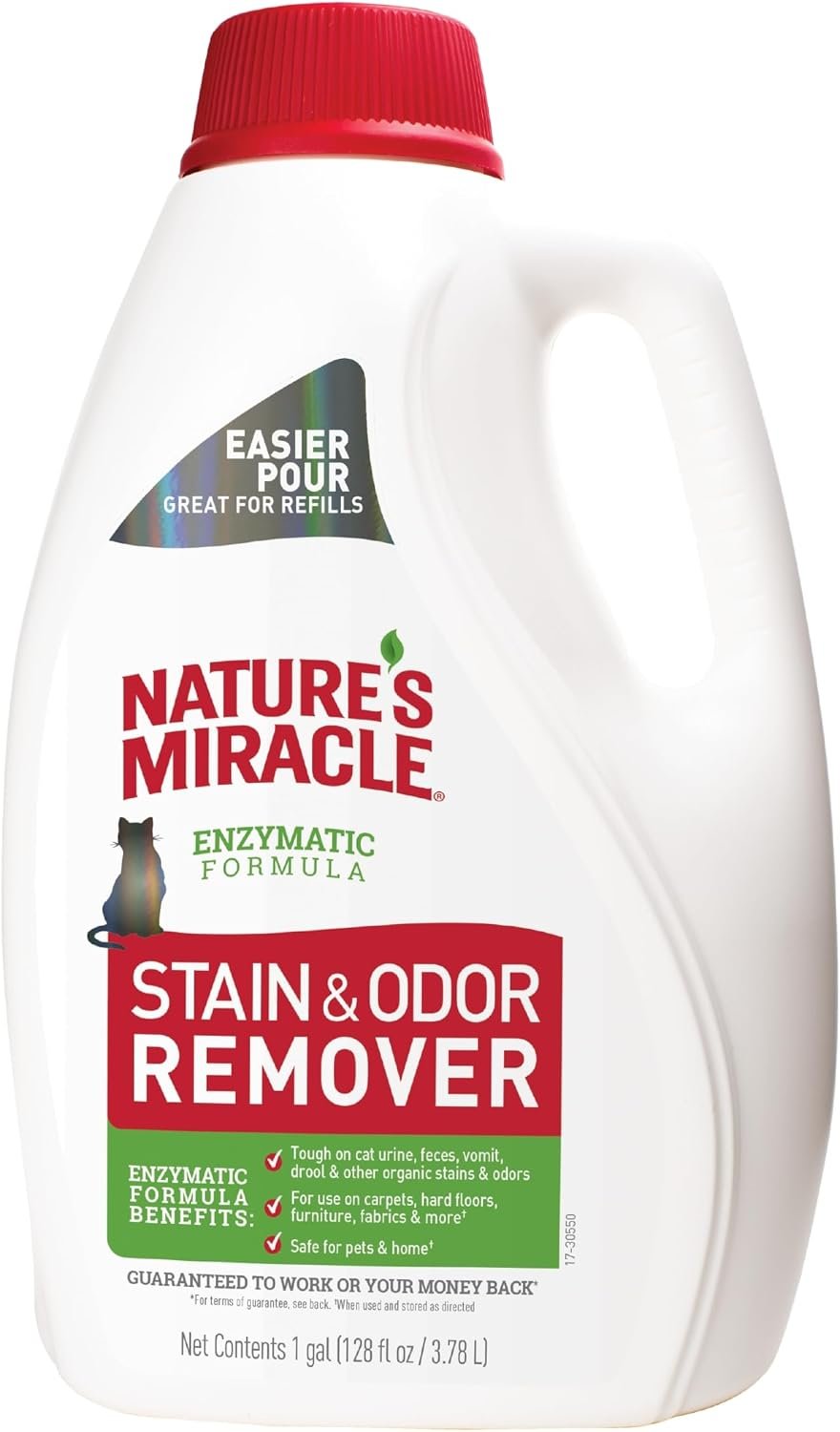 Nature’s Miracle Cat Stain & Odor Remover, Enzymatic Cleaner, 1 gal