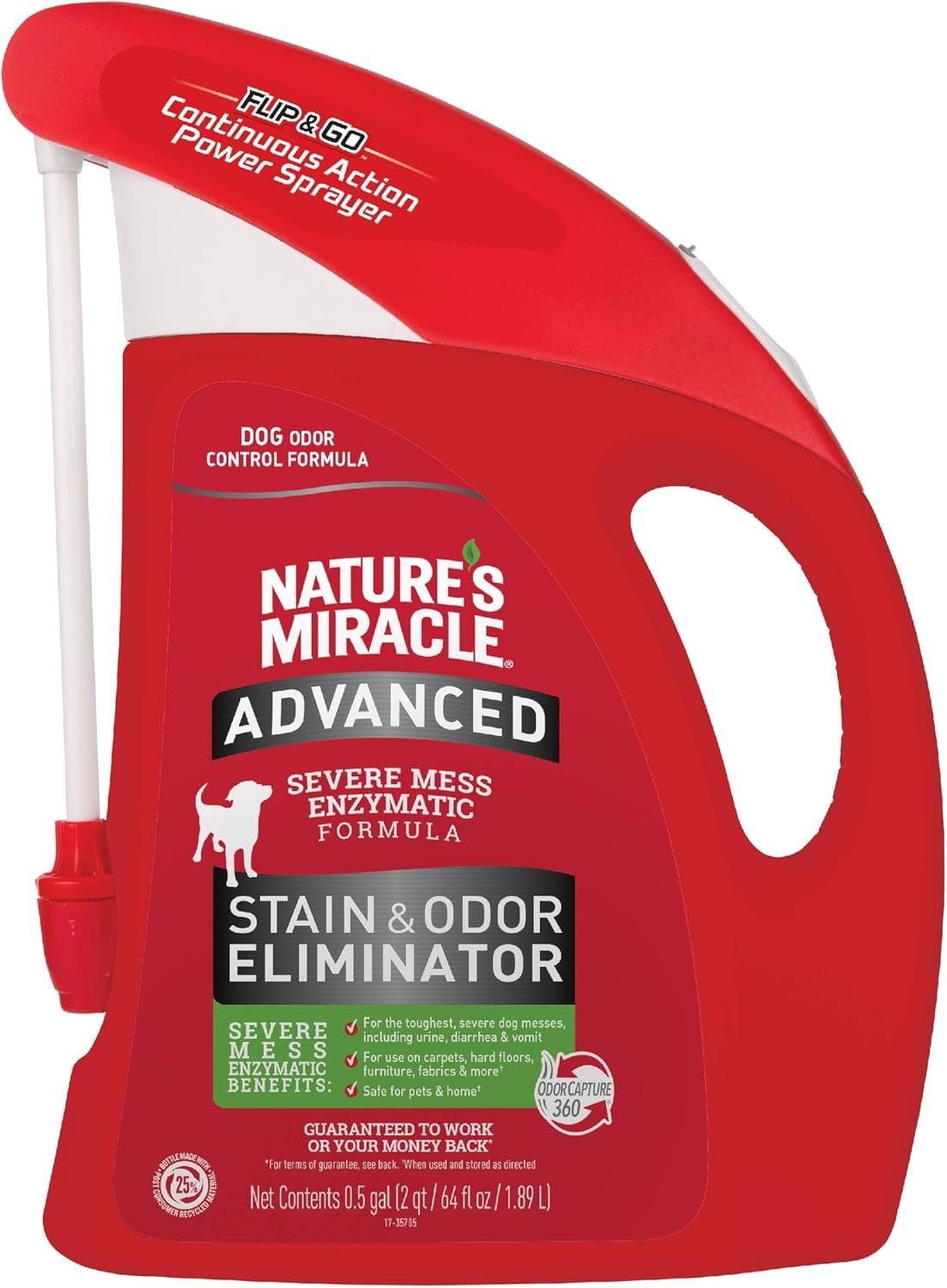 Nature’s Miracle Advanced Dog Stain & Odor Eliminator Foam, 64 oz