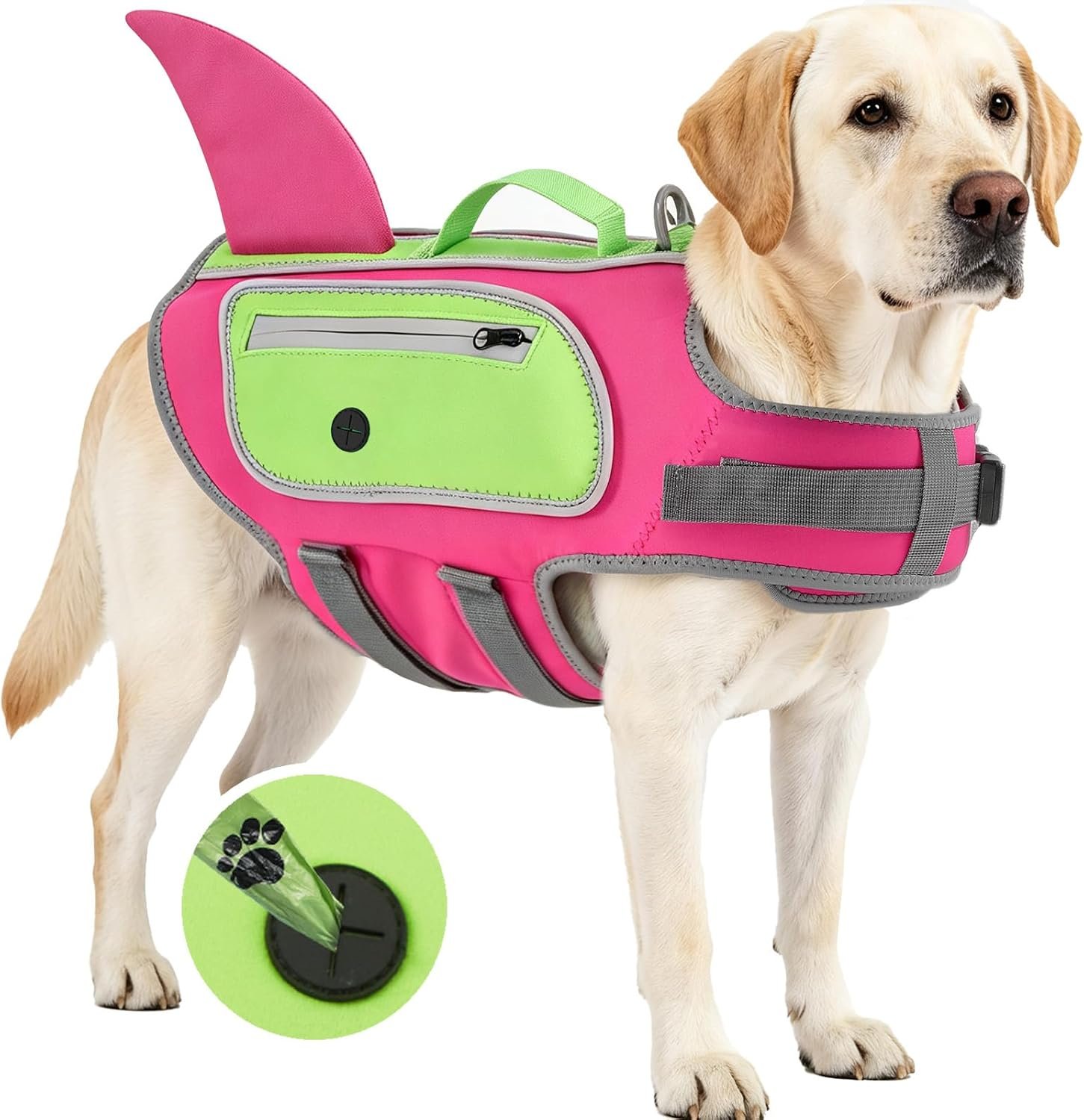 Dog Life Vests for Boating Dog Life Jacket with Shark Fin