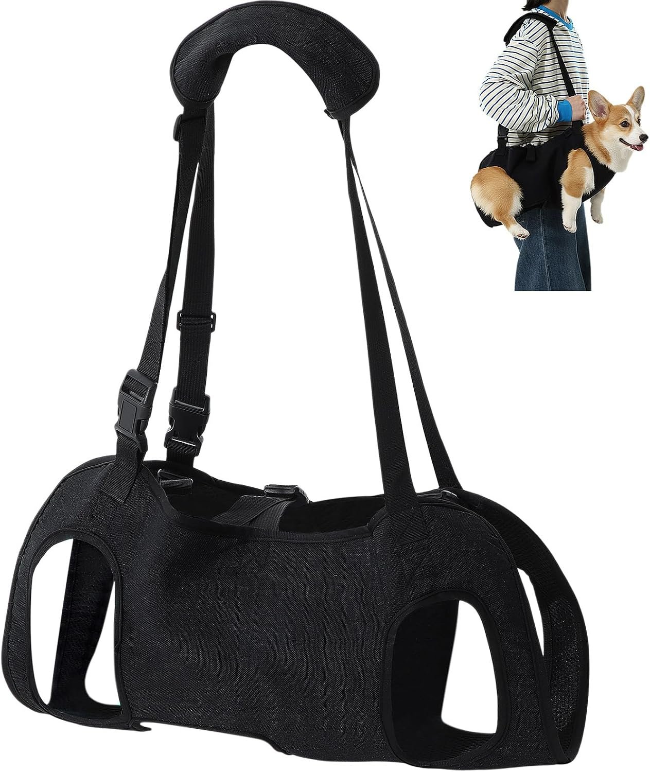 Shinylin Dog Carry Sling Emergency Backpack Dog Lift Harness, S