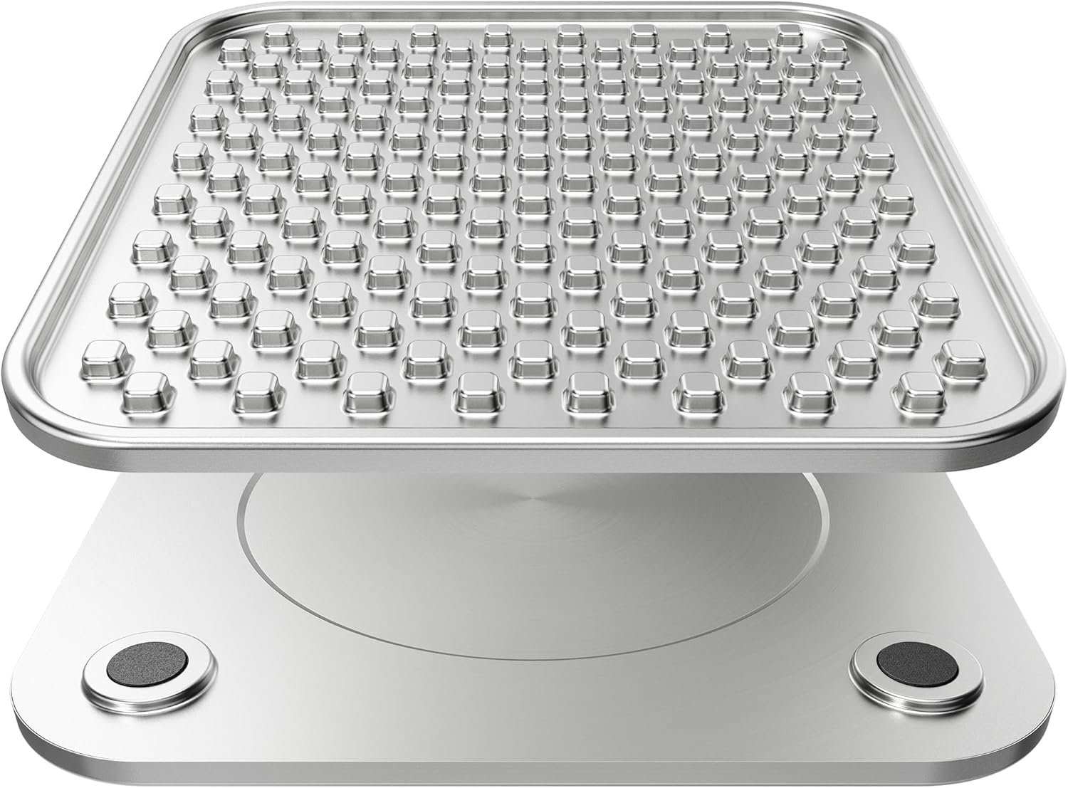 Feedoo Double Wall Stainless Steel Lick Mat for Dogs & Cats – Chew Proof & Whisker Friendly, Non-Slip Base, for Calm Feeding & Anxiety Relief – Dishwasher Safe Slow Feeder Pad [1Pack]