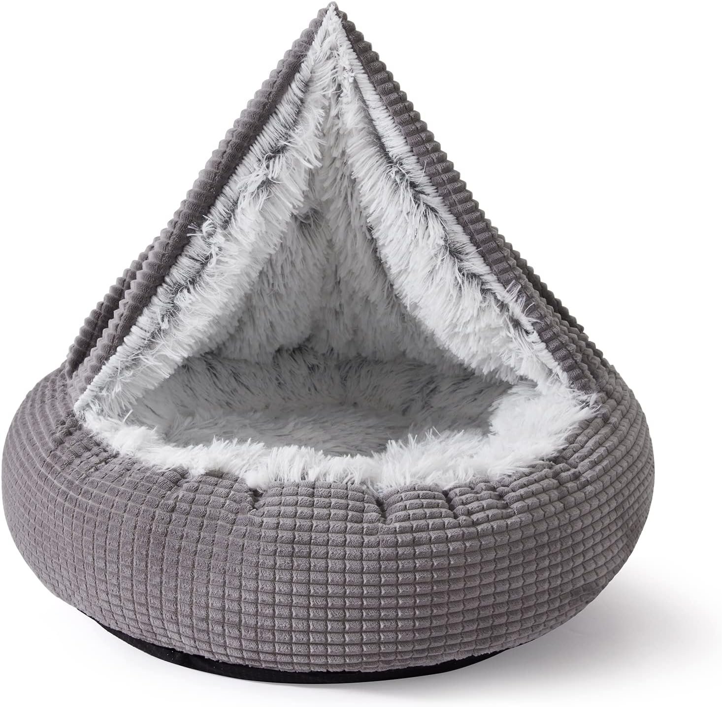 MIXJOY Dog Bed for Small Medium Dogs with Hooded Attached Washable, 26in