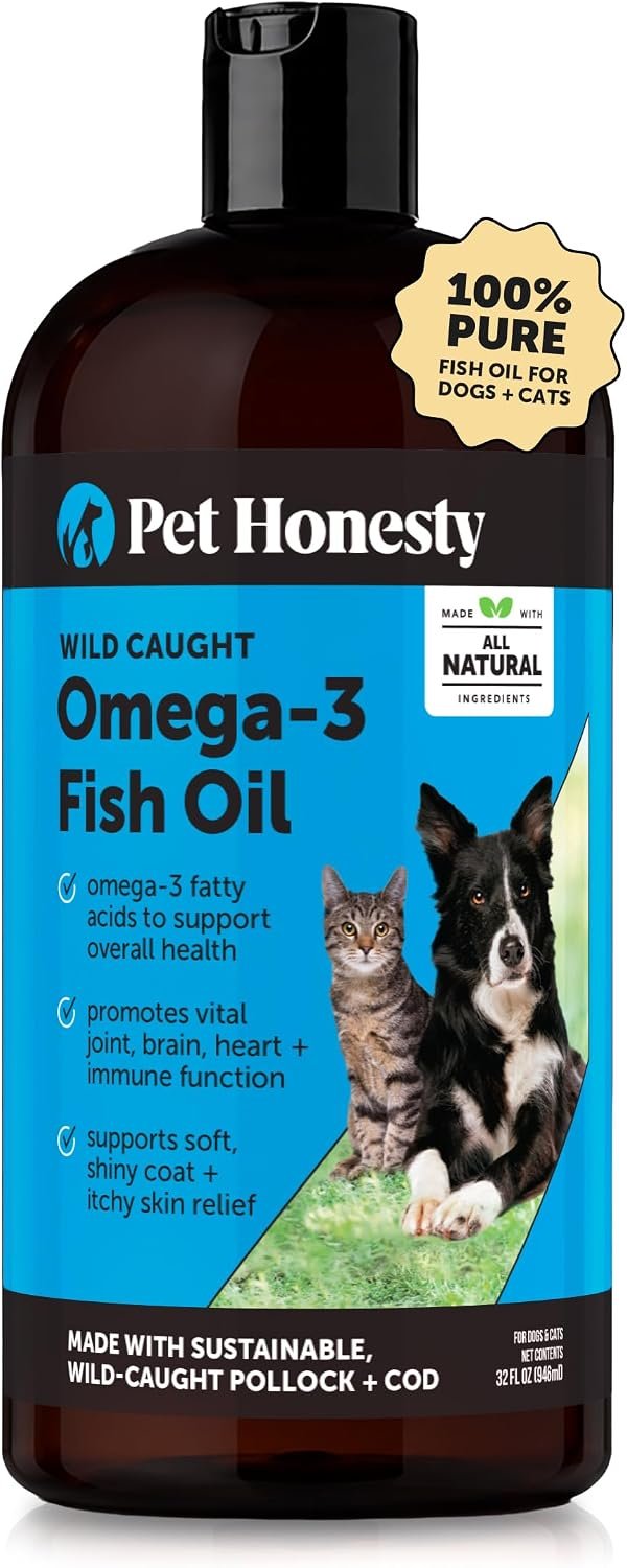 Pet Honesty Vet Recommended Salmon Oil for Dogs and Cats, 32oz