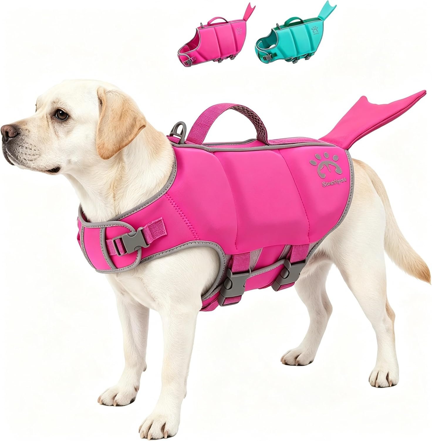 Dog Swimming Vest for Pool Boating, Neoprene Dog Life Jacket for Dogs