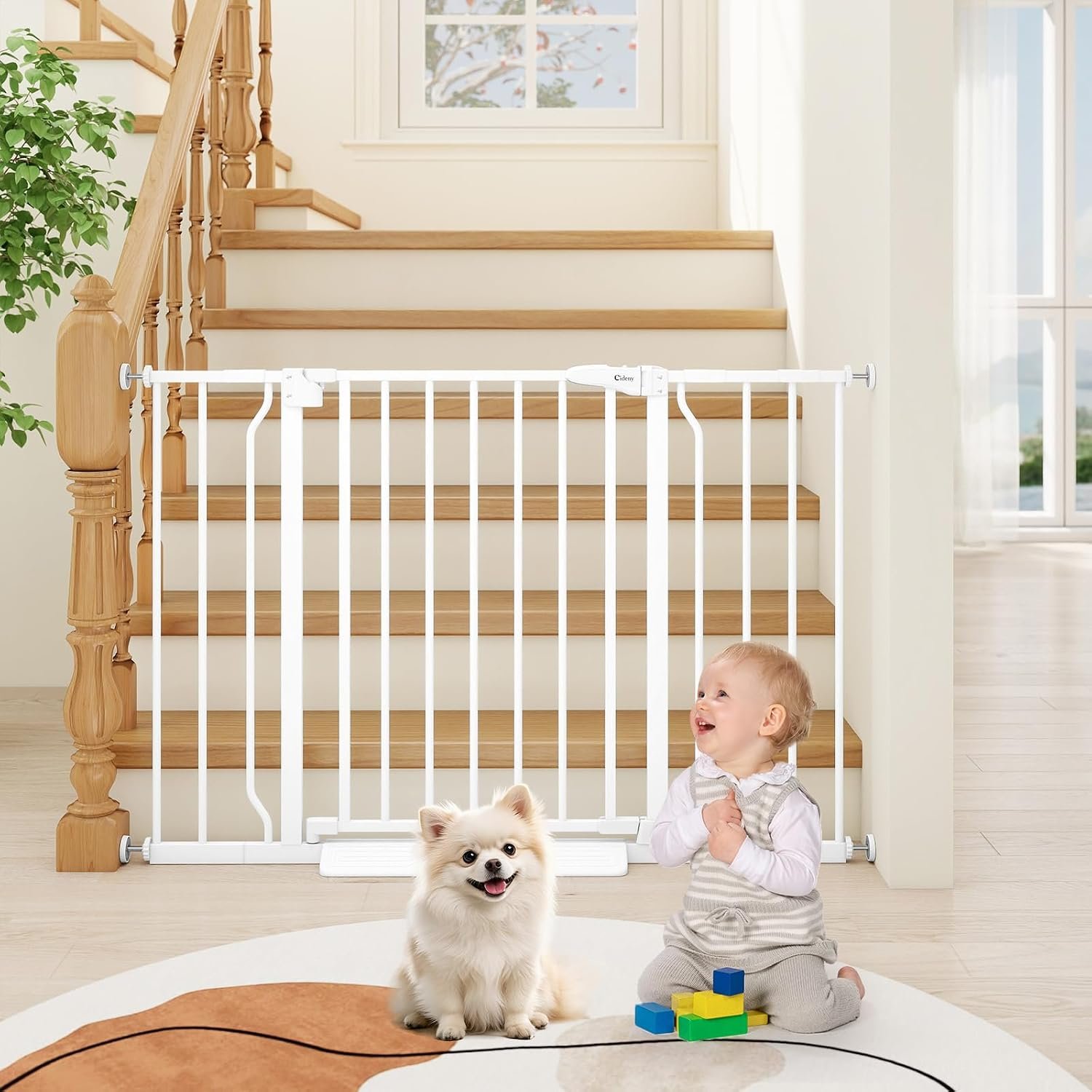 29″-45″ Baby Gate for Stairs & Doorways, Auto Close Dog Gate Indoor