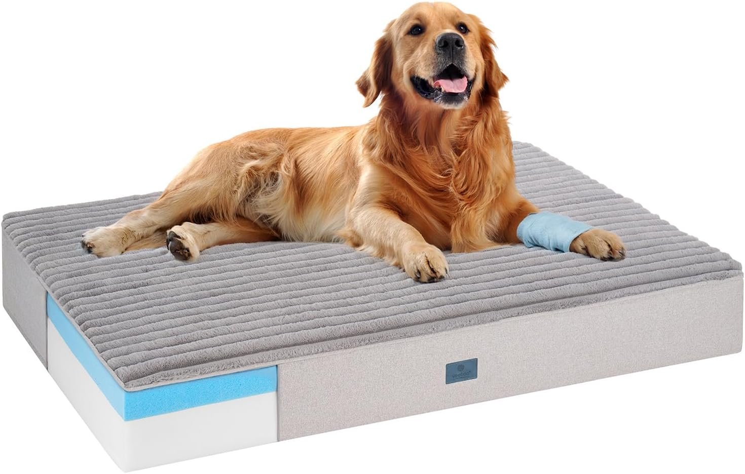 Veehoo Orthopedic Memory Foam Dog Bed for Senior Dogs, 7″ Thick XL Dog Bed