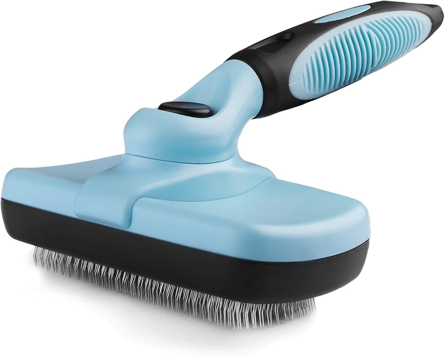 Pets First Self-Cleaning Slicker Brush for Dogs and Cats – Retractable Design for Quick Pet Fur Removal, Fine Bristles to Detangle and Massage