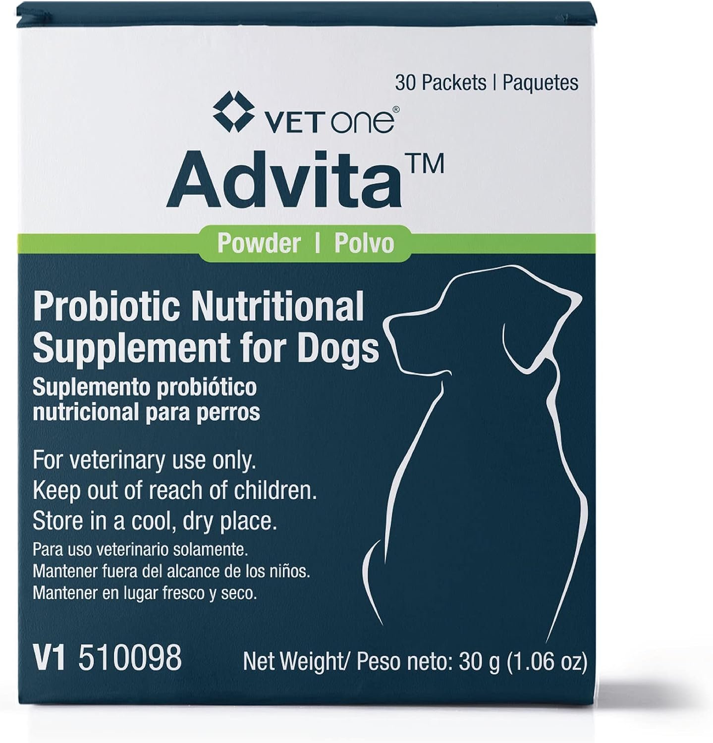 VetOne Advita Probiotic Nutritional Supplement for Dogs – 30 Packets