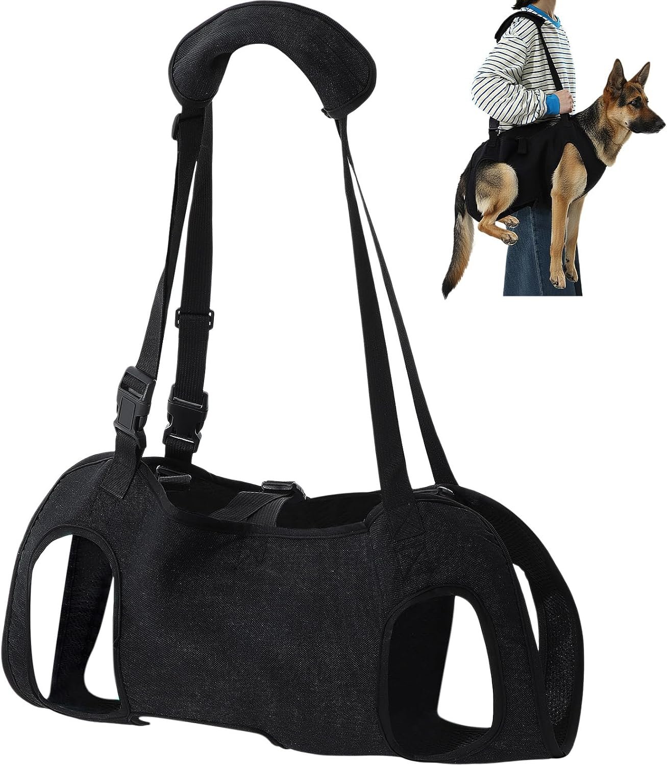 Shinylin Dog Carry Sling Emergency Backpack Dog Lift Harness, XL