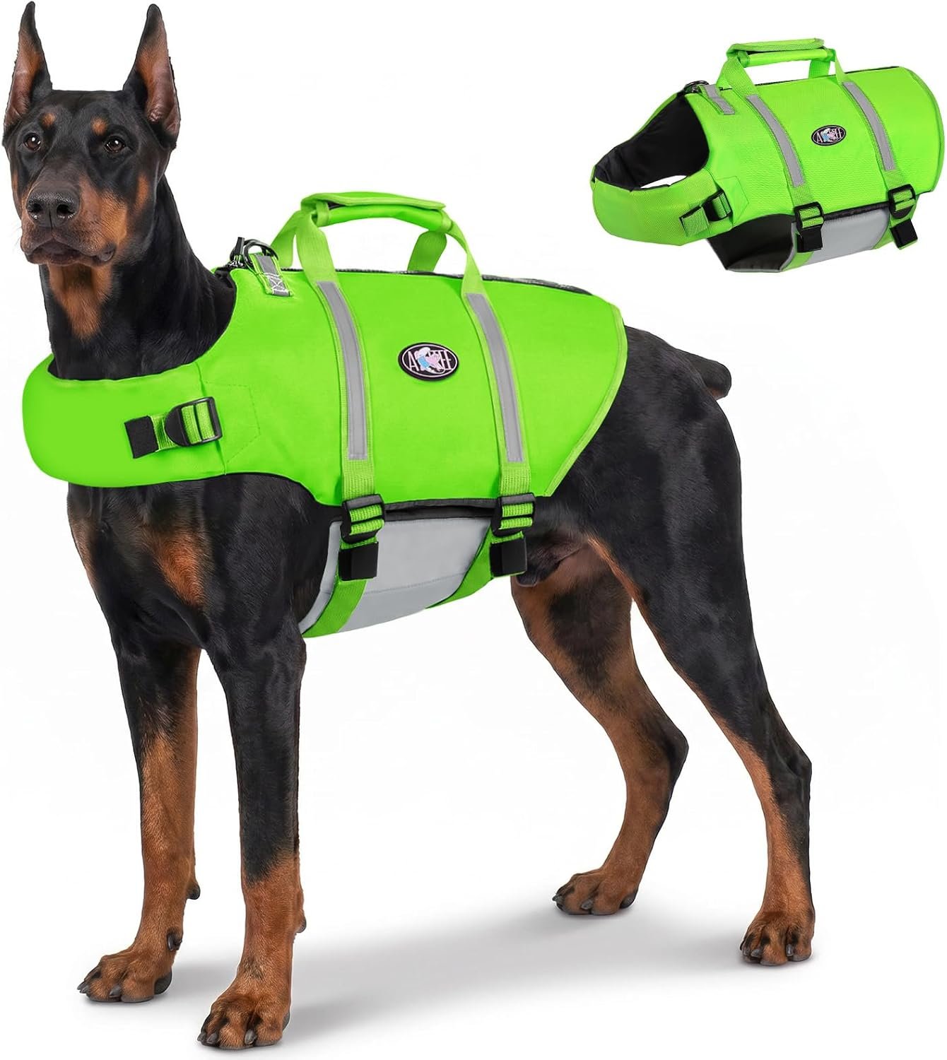 AOFITEE Large Dog Life Jacket Reflective Dog Life Vest Pet Swimming Vest XL