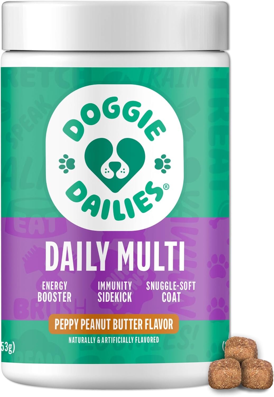 Doggie Dailies 5-in-1 Multivitamin Soft Chews, Peanut Butter, 225 Count