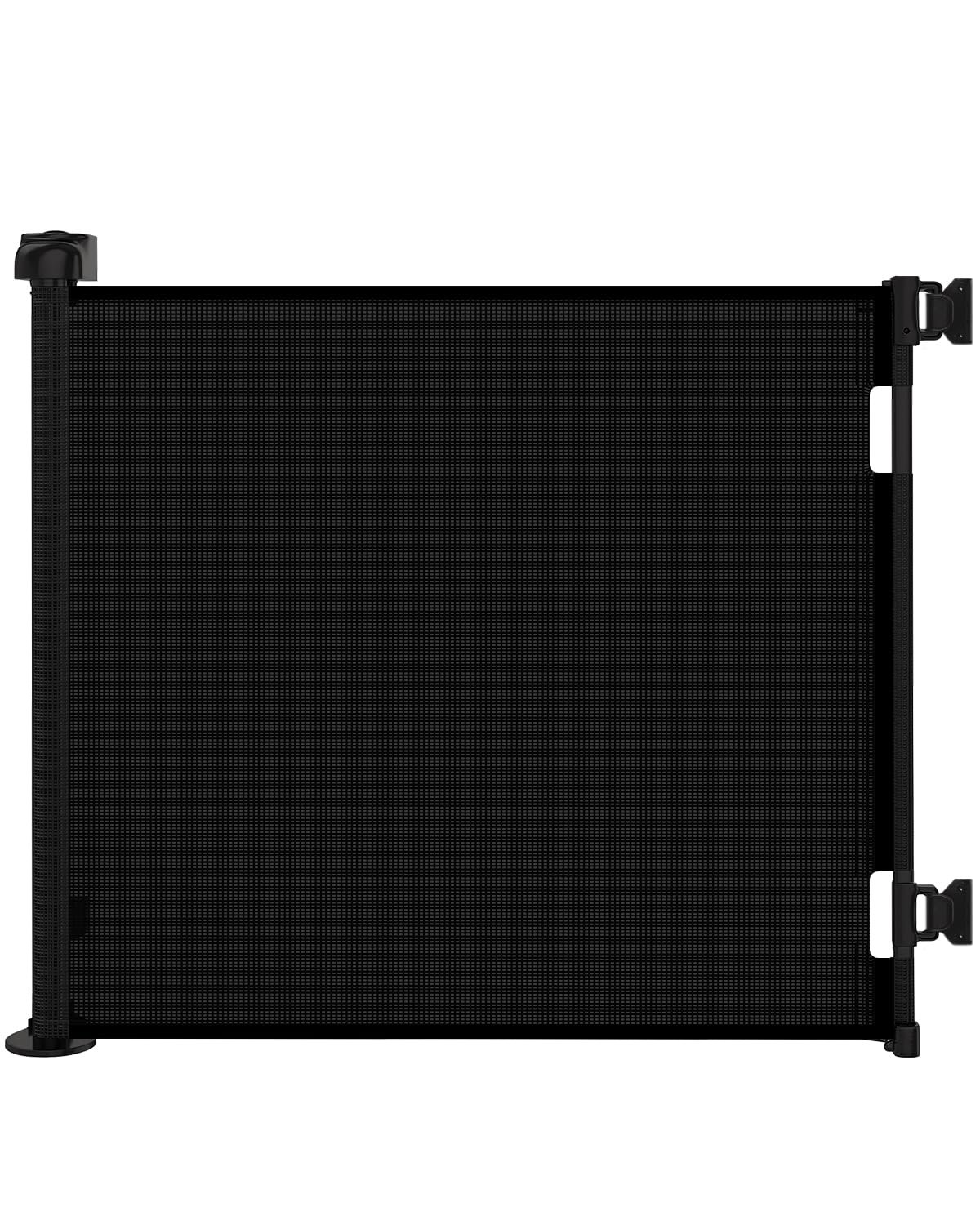 Retractable Baby Gate for Stairs & Doorways, 55″ Wide x 33.6″ Tall Easy Installation Mesh Dog Gate for Indoor & Outdoor Use,Pet and Dog Safety Gate for Hallways(Black)