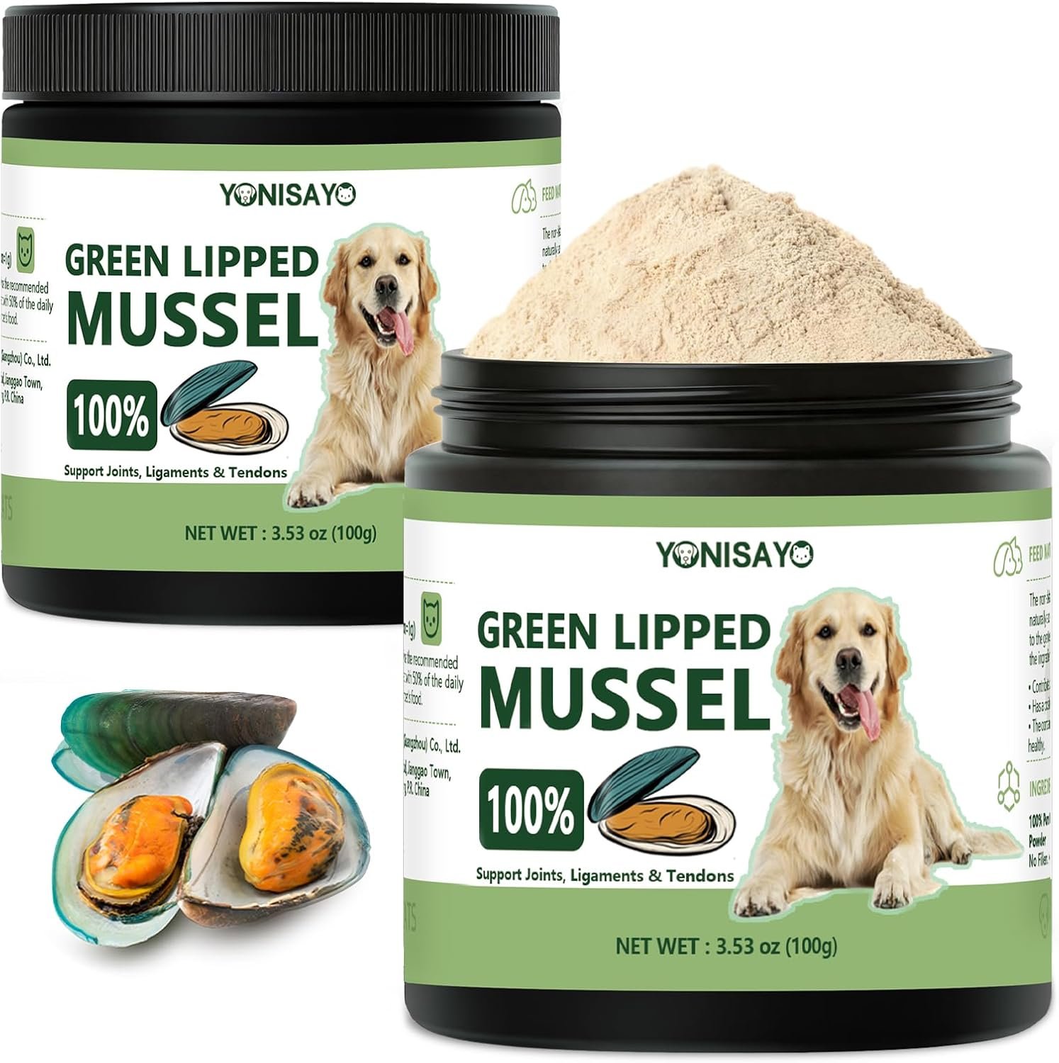 2 Pack Pure Green Lipped Mussels for Dogs and Cats