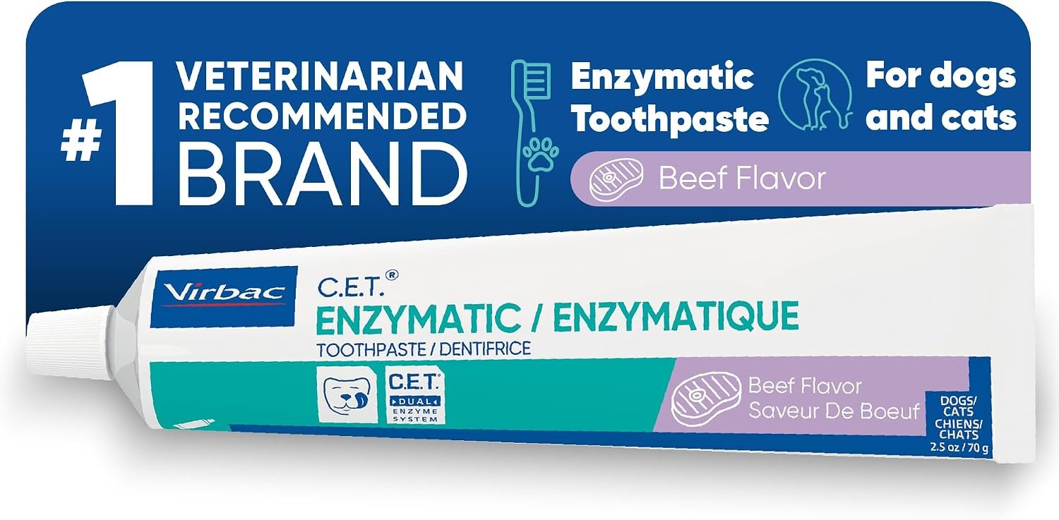 C.E.T. Enzymatic Toothpaste for Dogs and Cats, Beef, 2.5oz