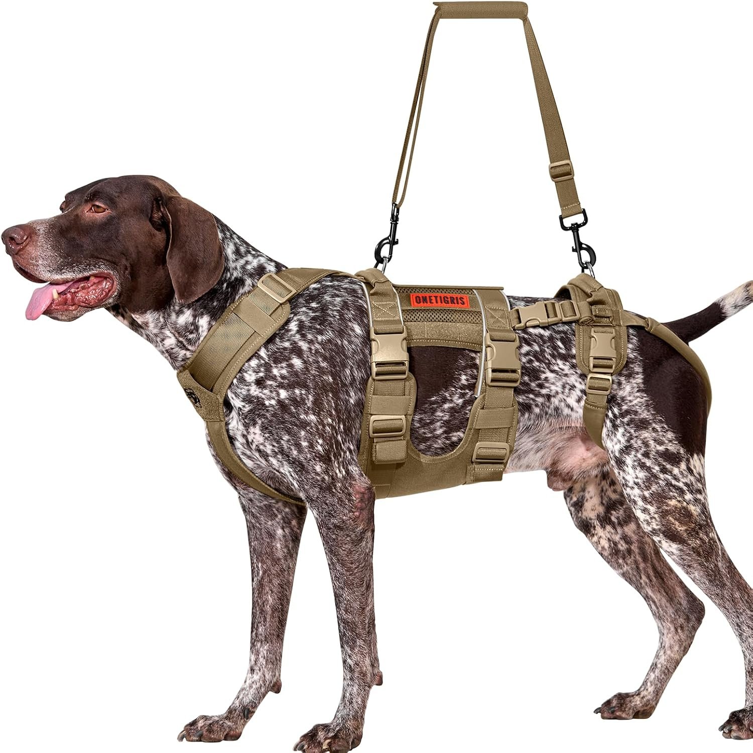 OneTigris Breathable Dog Lift Harness for Large Medium Sized Dogs, Dog Sing for Hind Leg Support, Dogs Hip Support Brace Front Leg Vrace