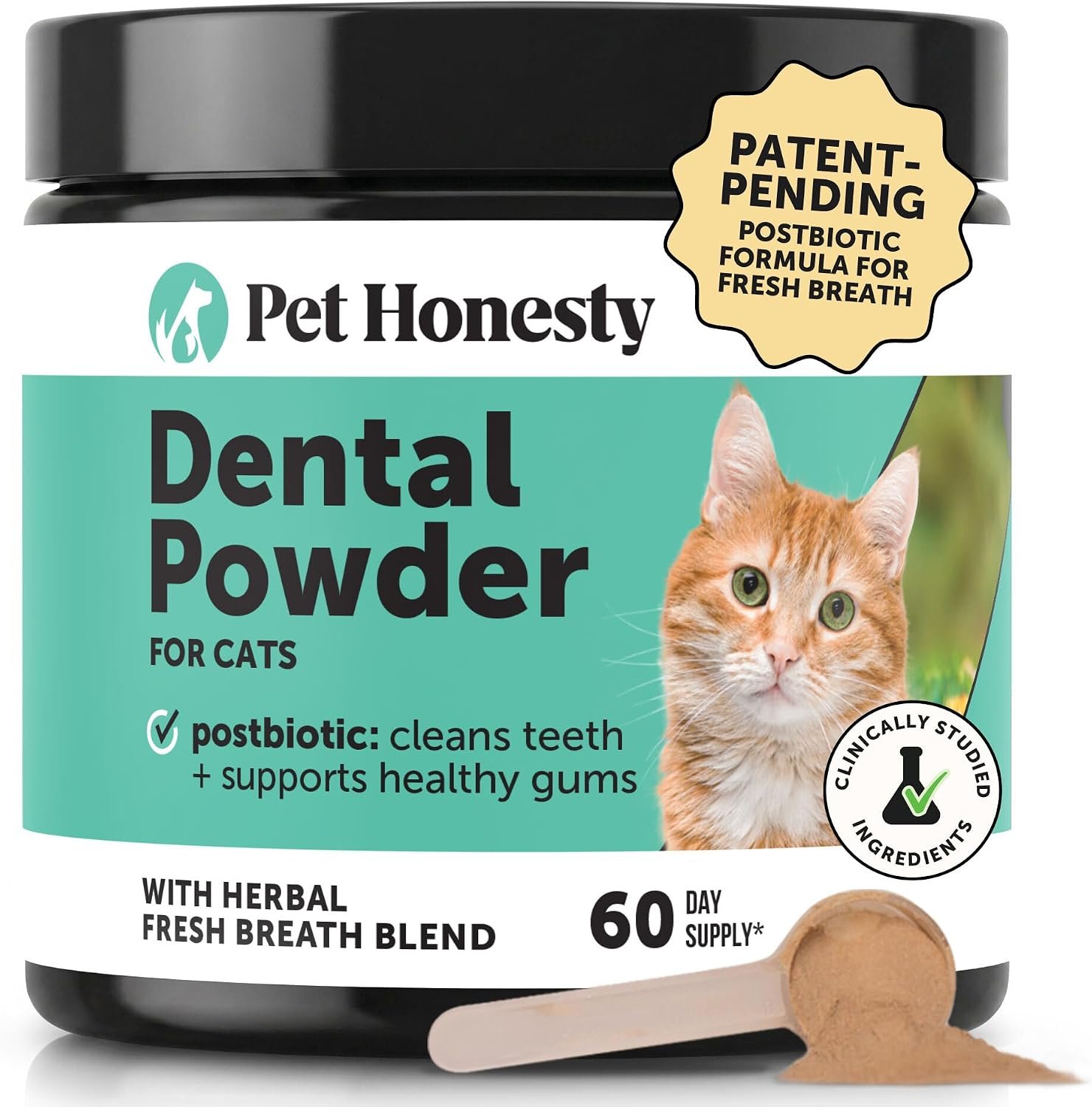 Pet Honesty Vet Approved Cat Teeth Cleaning Powder, 60 Day Supply