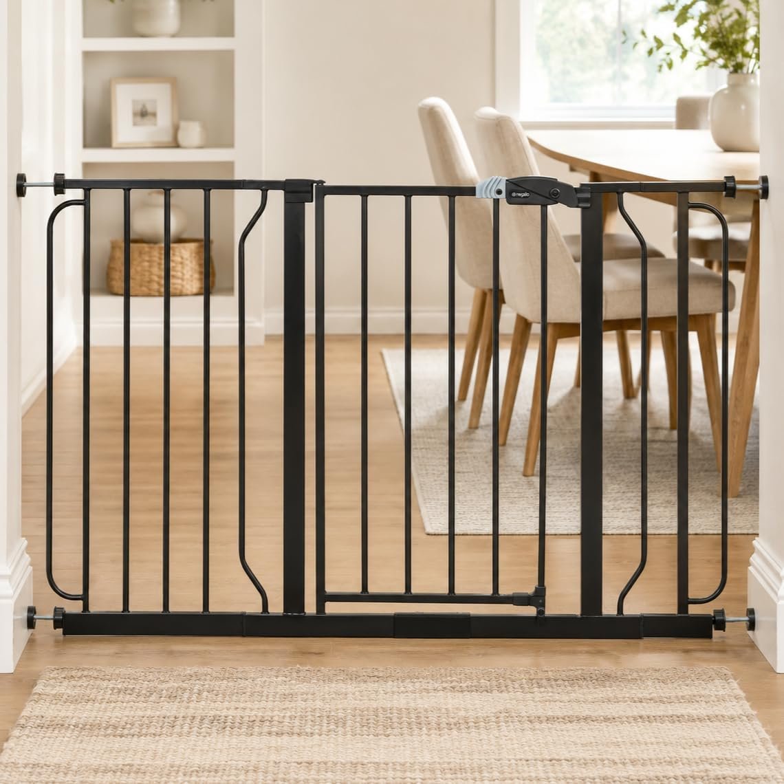 Regalo Safety 29″-49″ Extra Wide Baby Gate, Bottom of Stairs & Doorways