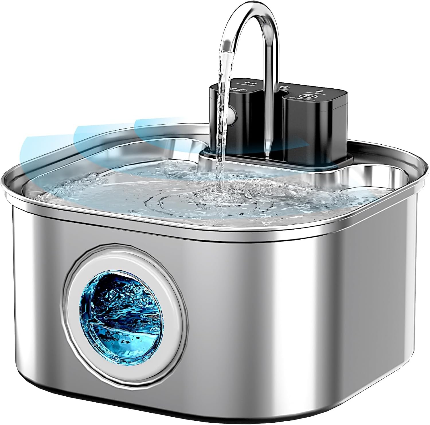 Lawfery 3.2L/108oz Wireless Stainless Steel Cat Water Fountain