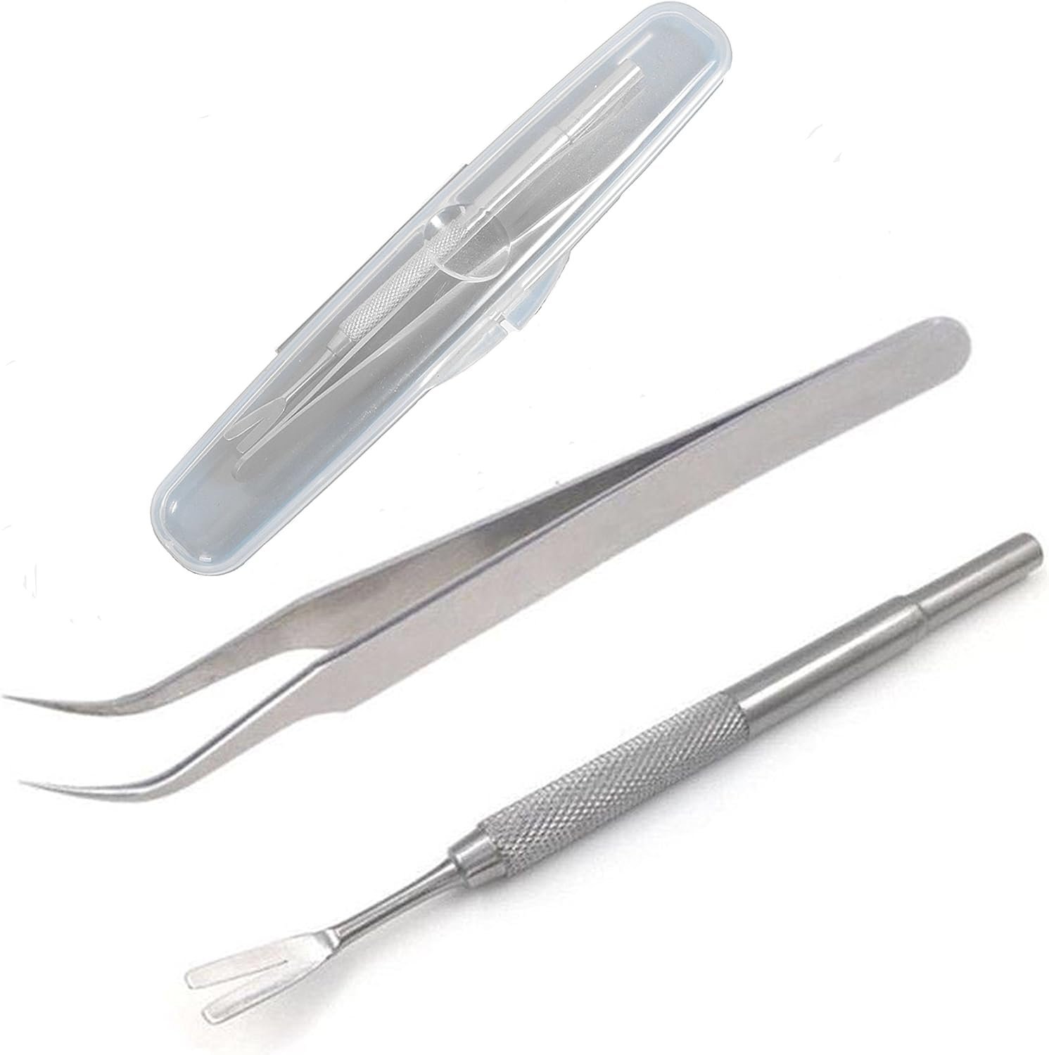 Tick Remover Kit, Stainless Steel Tick Remover Tweezers Tick Remover Tools Set for Pet Dog, Cat, Human with Storage Box