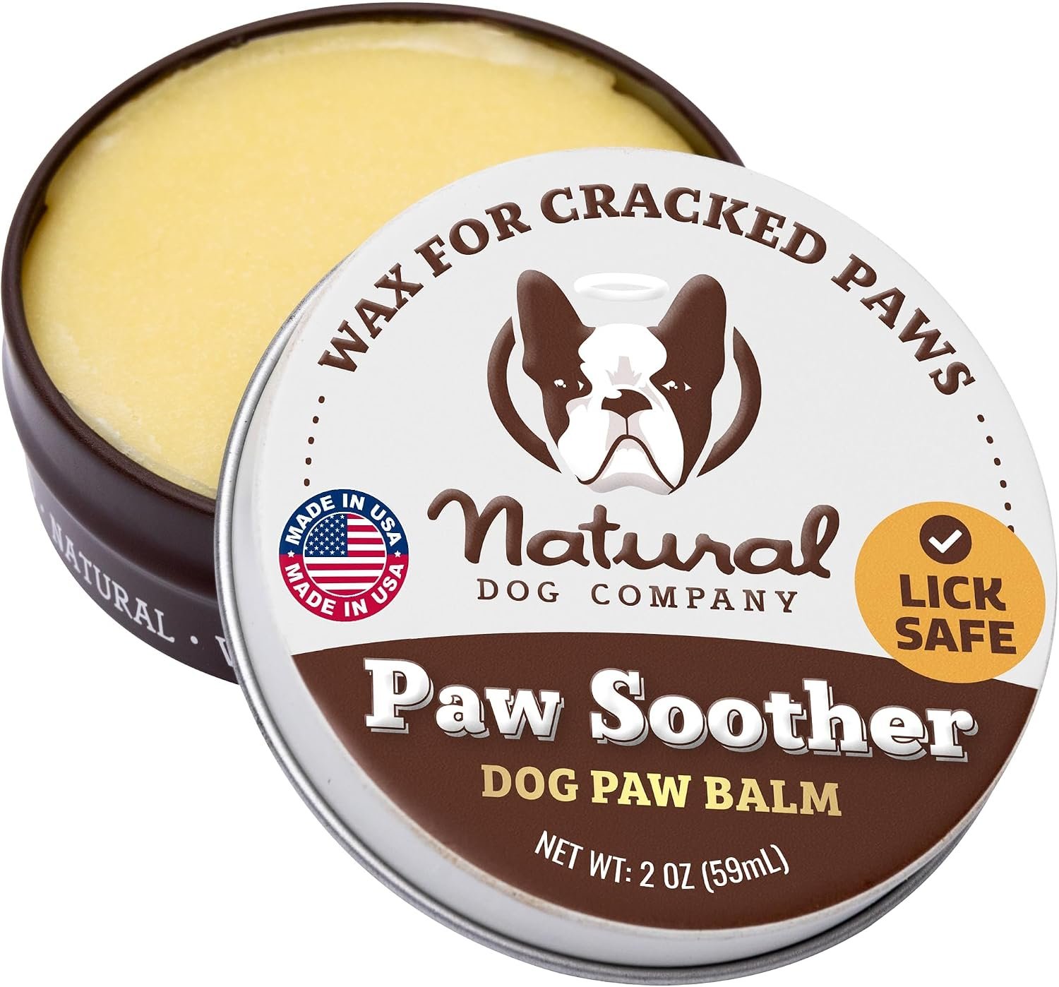 Natural Dog Company Paw Soother Balm & Wax – 2 oz Tin
