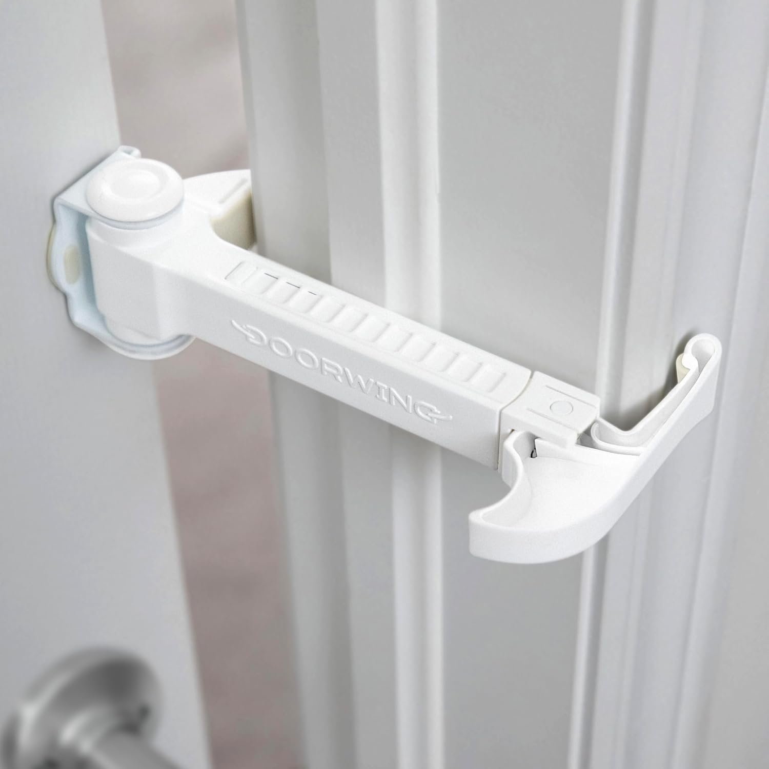 Portable Door Lock for Pets & Childproofing. No Adhesives, No Door Damage. Adjustable Cat Door Latch for Baby Proofing. Let Cats in, Keep Kids & Dogs Out. Baby Door Lock & Cat Door Holder