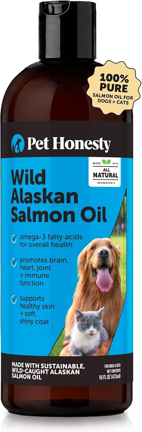Pet Honesty Wild Alaskan Salmon Oil for Dogs and Cats, 16oz