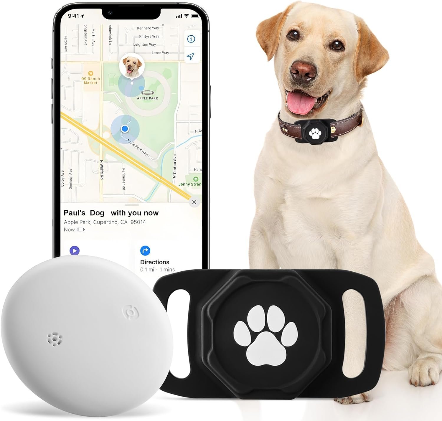 Smart Pet Tracker for Collar – Dog Tracker Pet Location Tracker with Holder