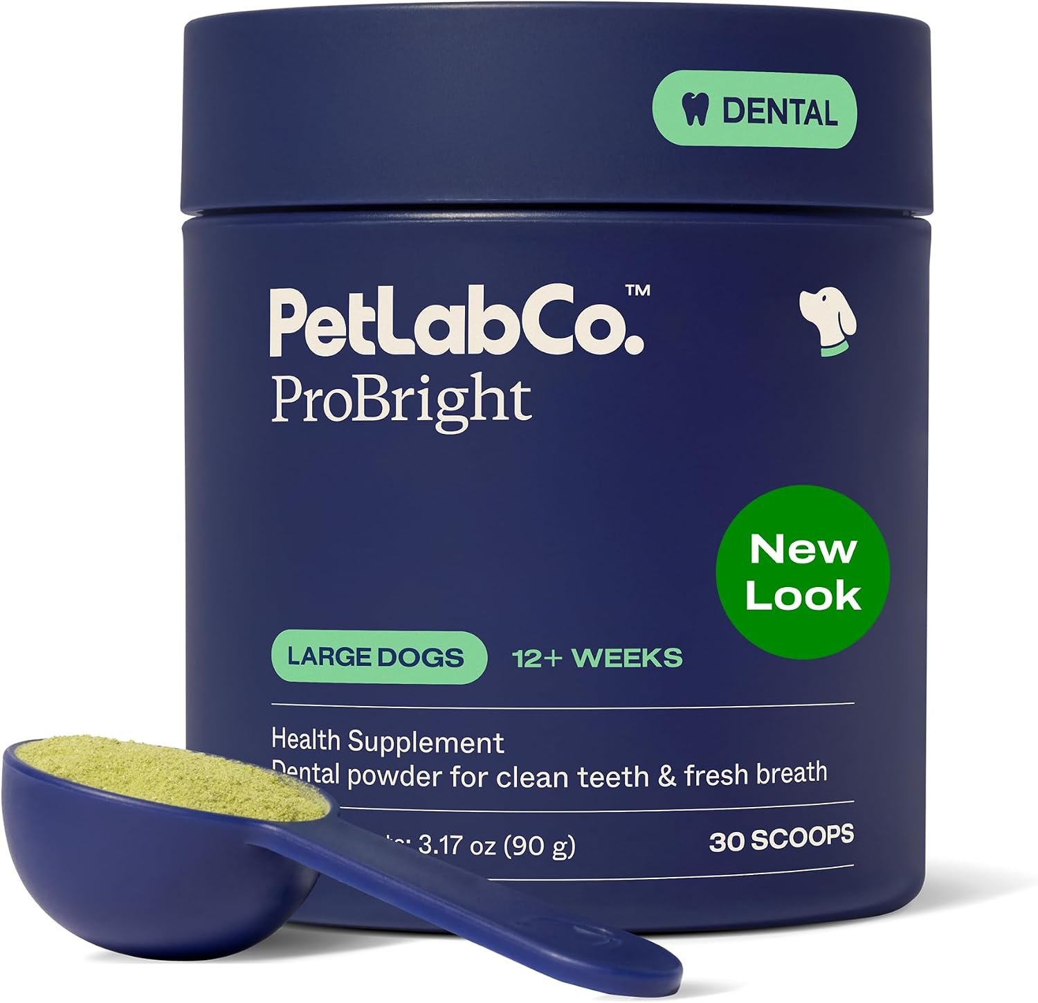 PetLab Co. ProBright Dental Powder for Large Dogs, 30 Scoops