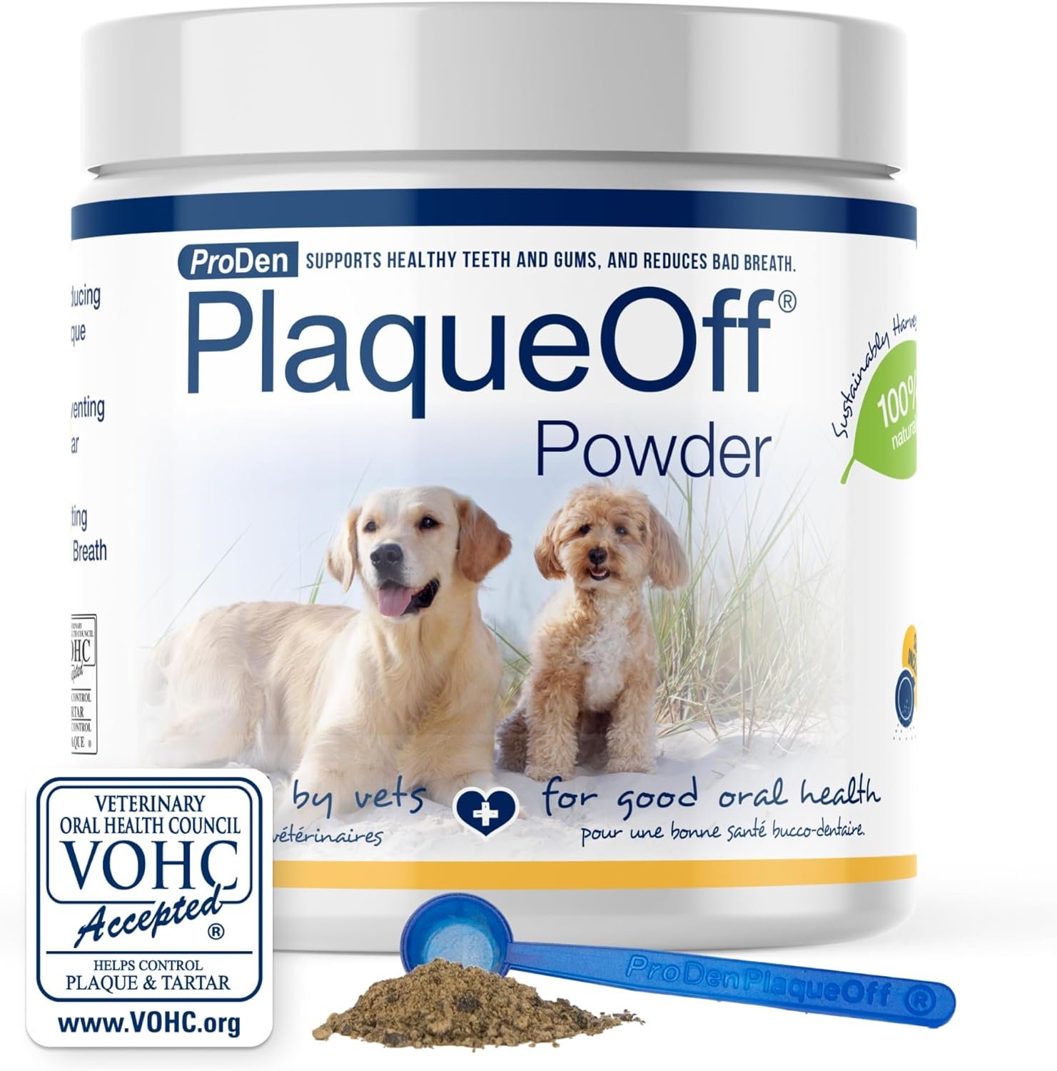 ProDen PlaqueOff Powder for Dogs – Dog Tartar and Plaque Remover – 180g