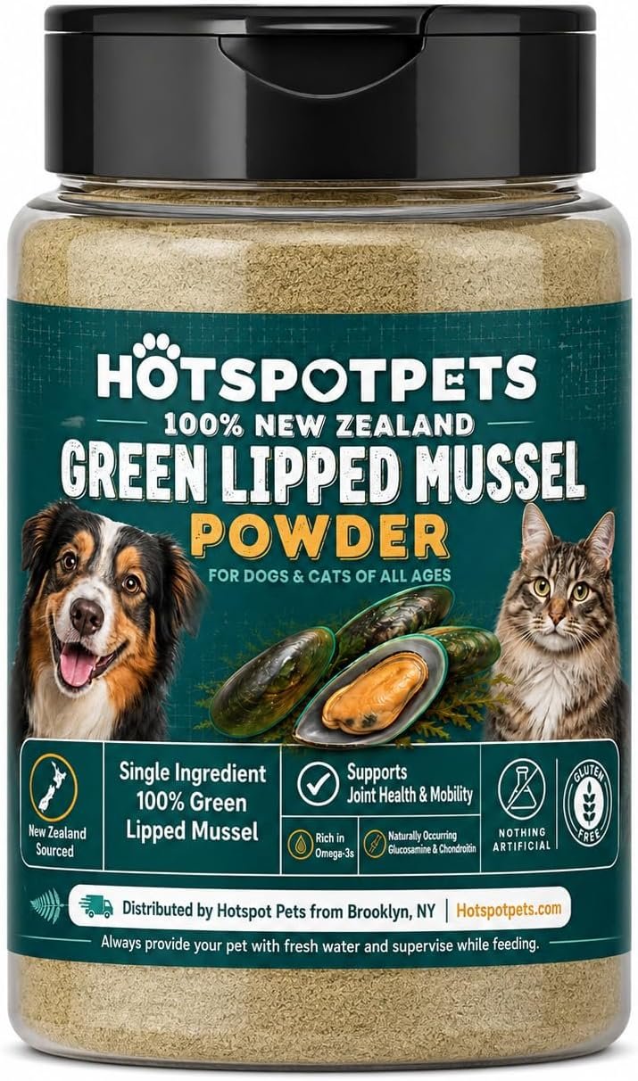 Green Lipped Mussel Powder for Dogs and Cats, 75 Grams (250 Servings)