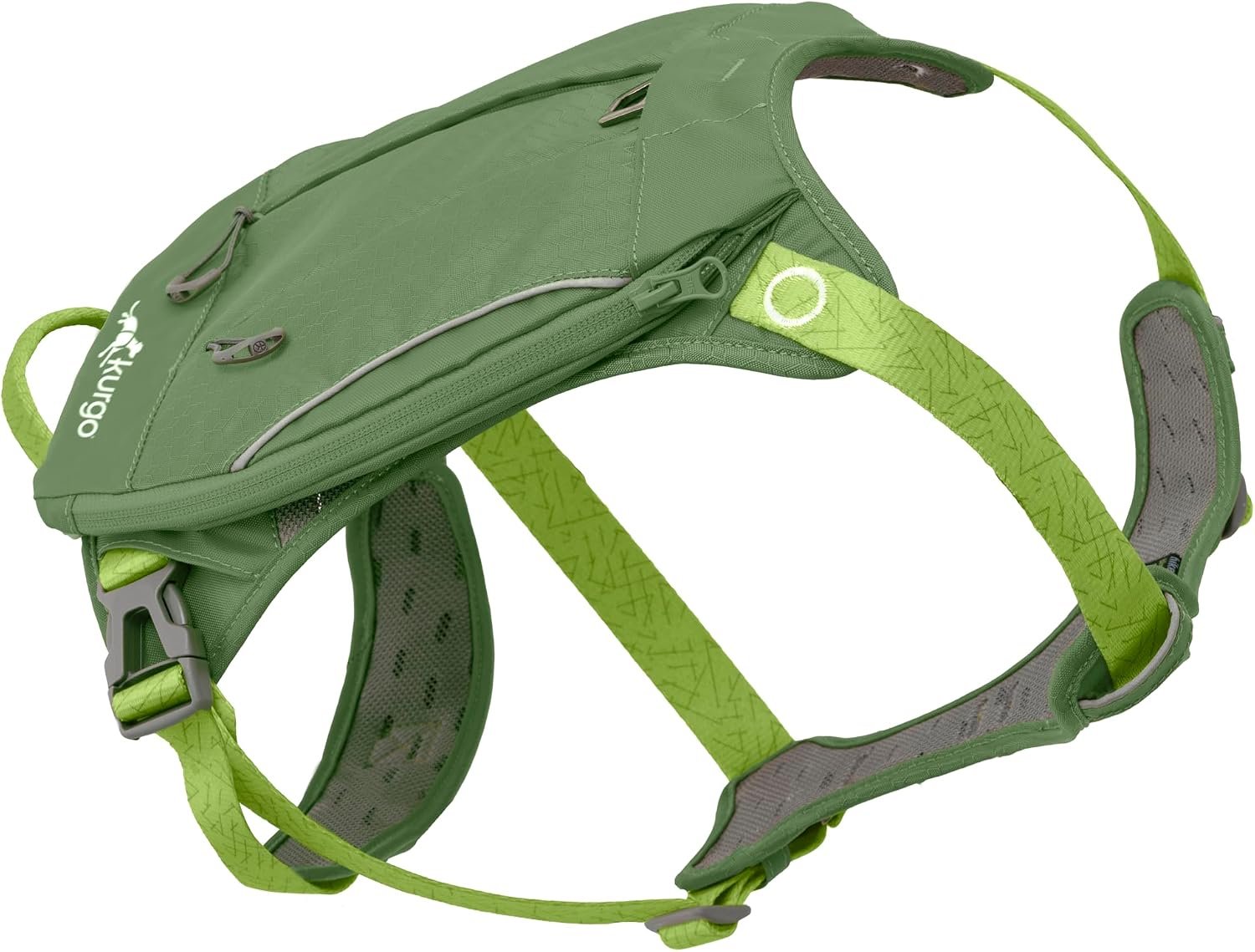 Kurgo Cascade Hiking Harness Backpack for Dogs, Green, Small