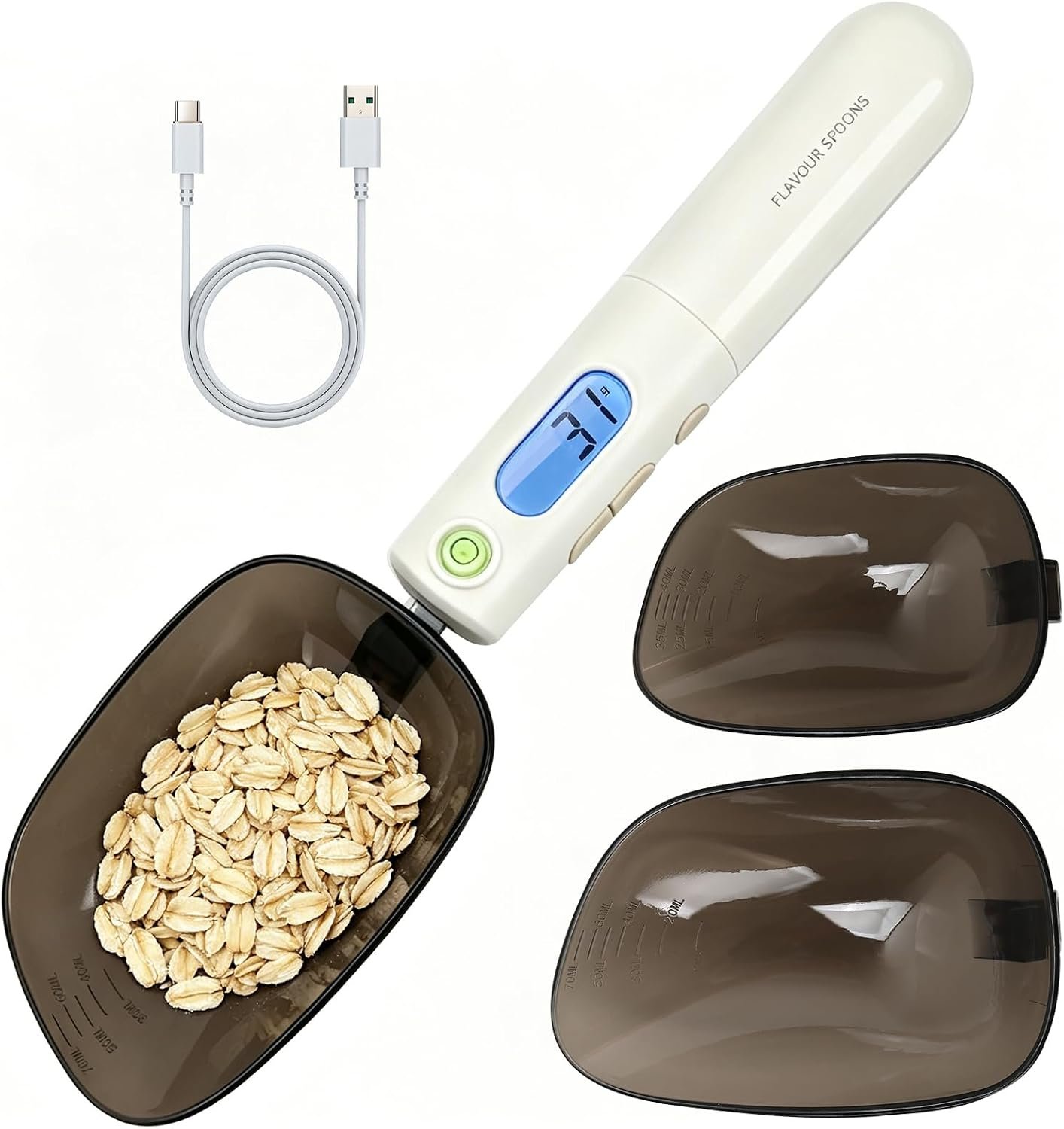 AULEEP Digital Measuring Spoon Scale, 0.1g High Precision Gram Scale