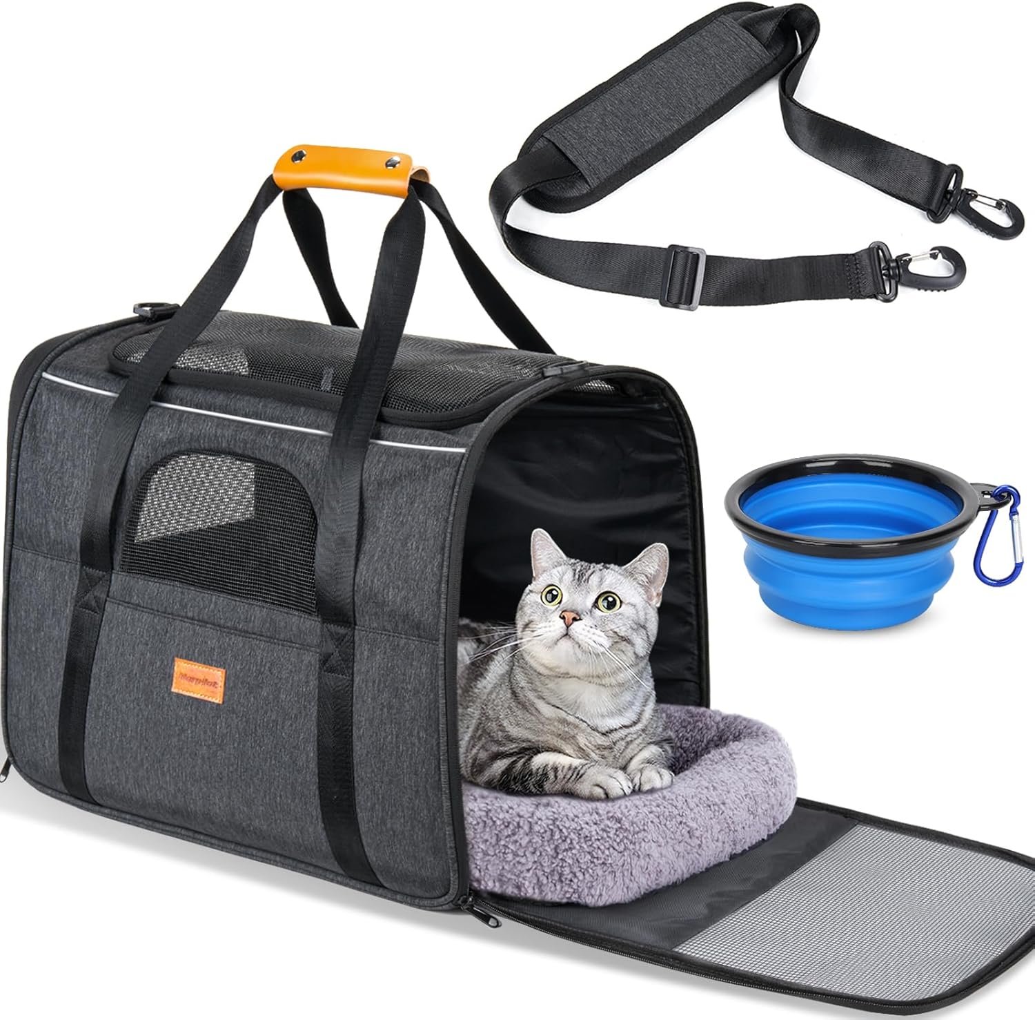 Morpilot Cat Carrier Soft for Large Medium Cats and Puppy up to 20lbs