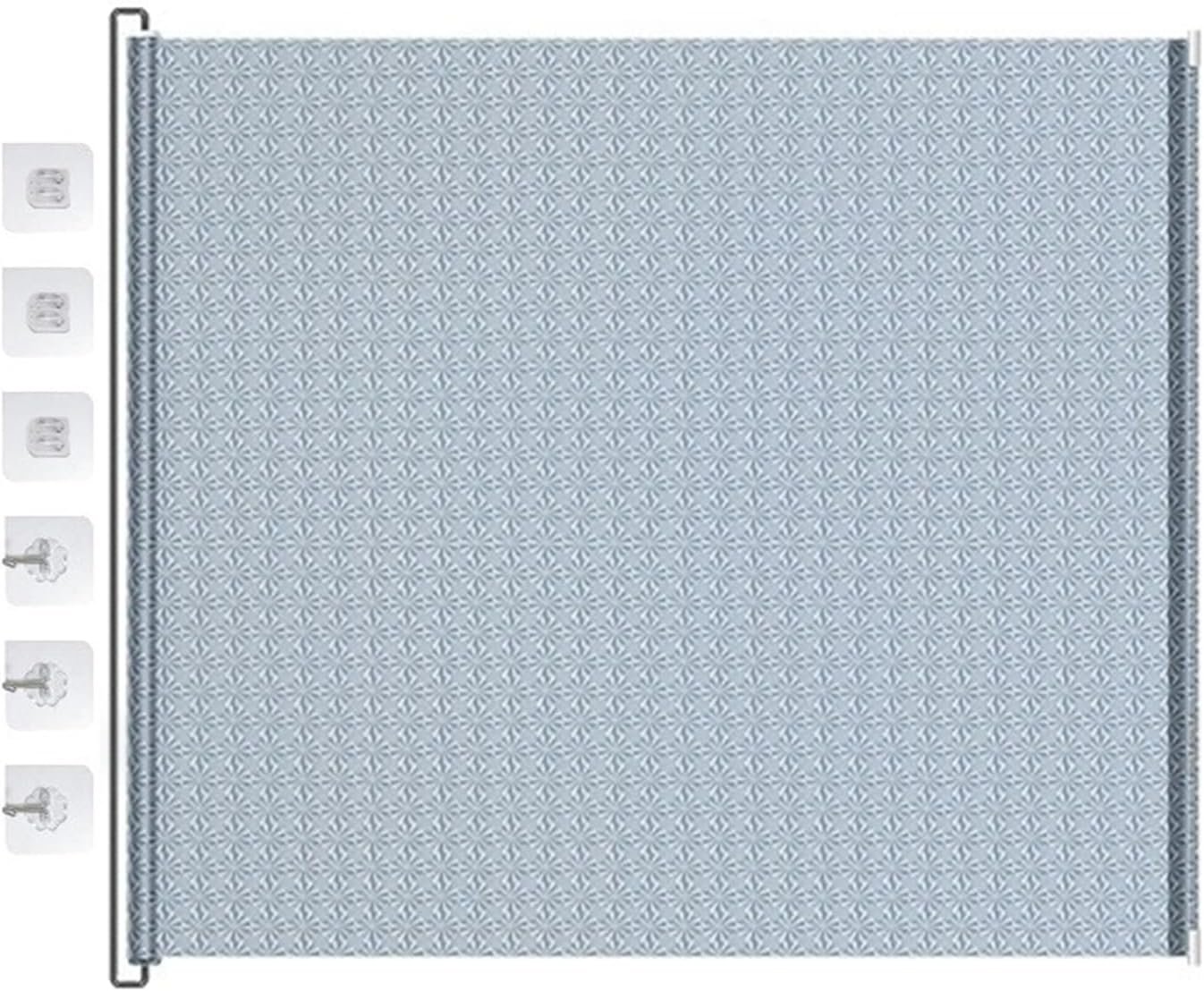 Dog Gate – Retractable No Drill Mesh Barrier, Indoor Stairway Safety Partition with Sturdy Locking Mechanism Space Saving Roll Design, Provides Secure Pet Containment, Ideal for Home Hallway Porch Use