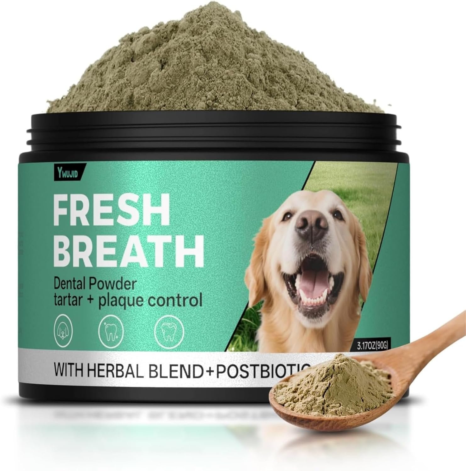 Dog Teeth Cleaning Powder,Brush Free Natural Pet Dental Powder
